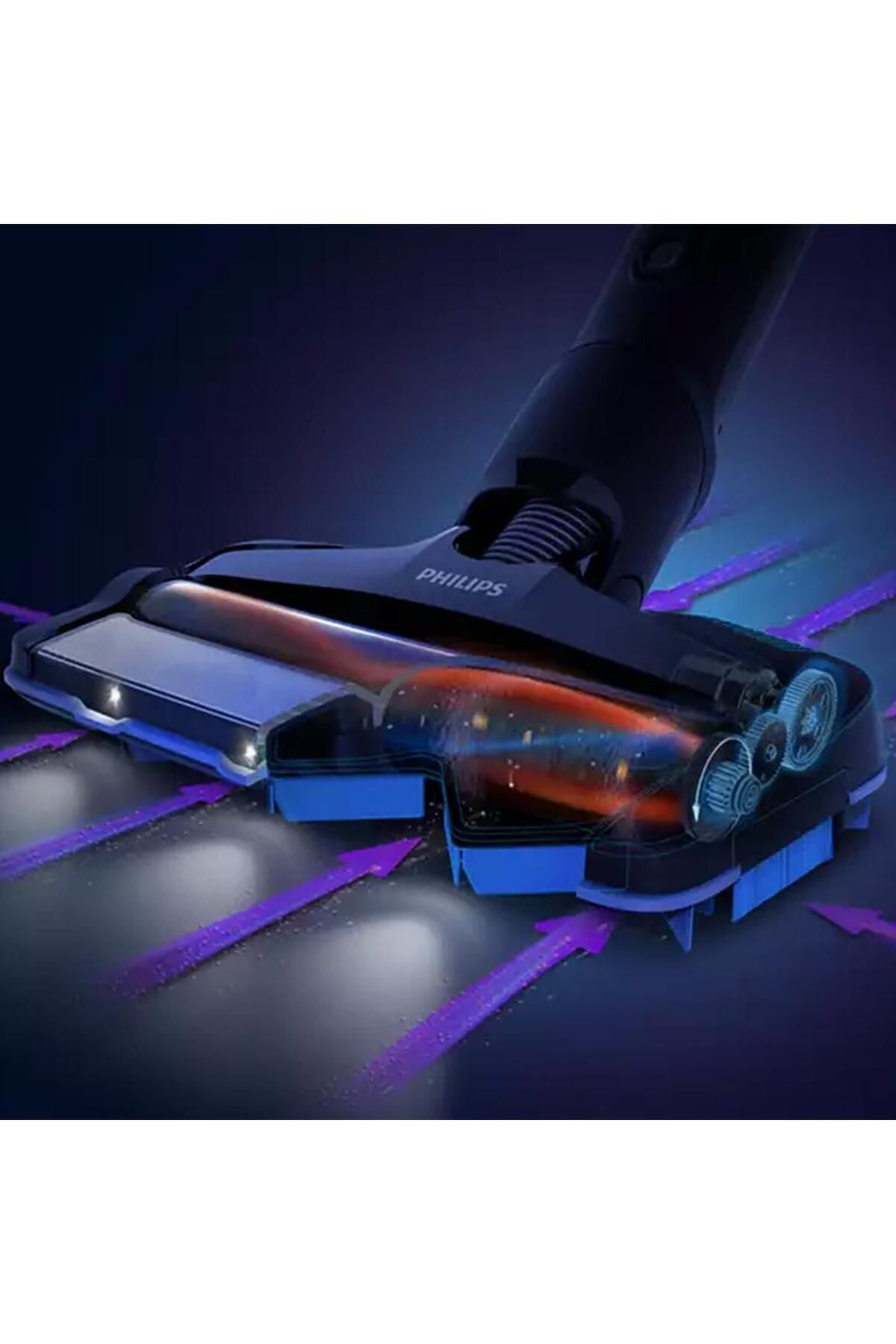 Philips SpeedPro Max Şarjlı Ultra Premium Dikey Süpürge 360° Emiş Başlıklı Turbolu, PowerCyclone Teknolojil