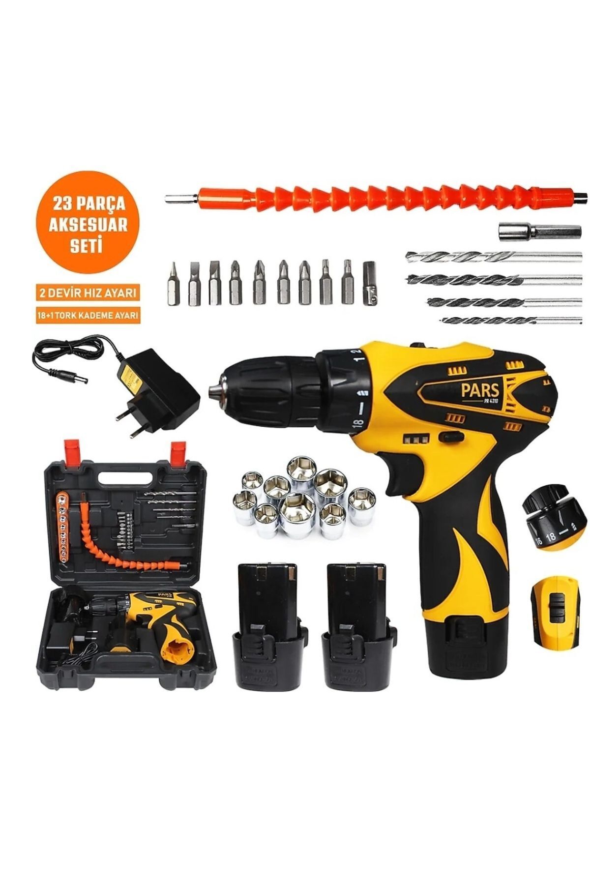 Pars PR4310 12V 1.3AH 2 AKÜLÜ VİDALAMA 28 PARÇA