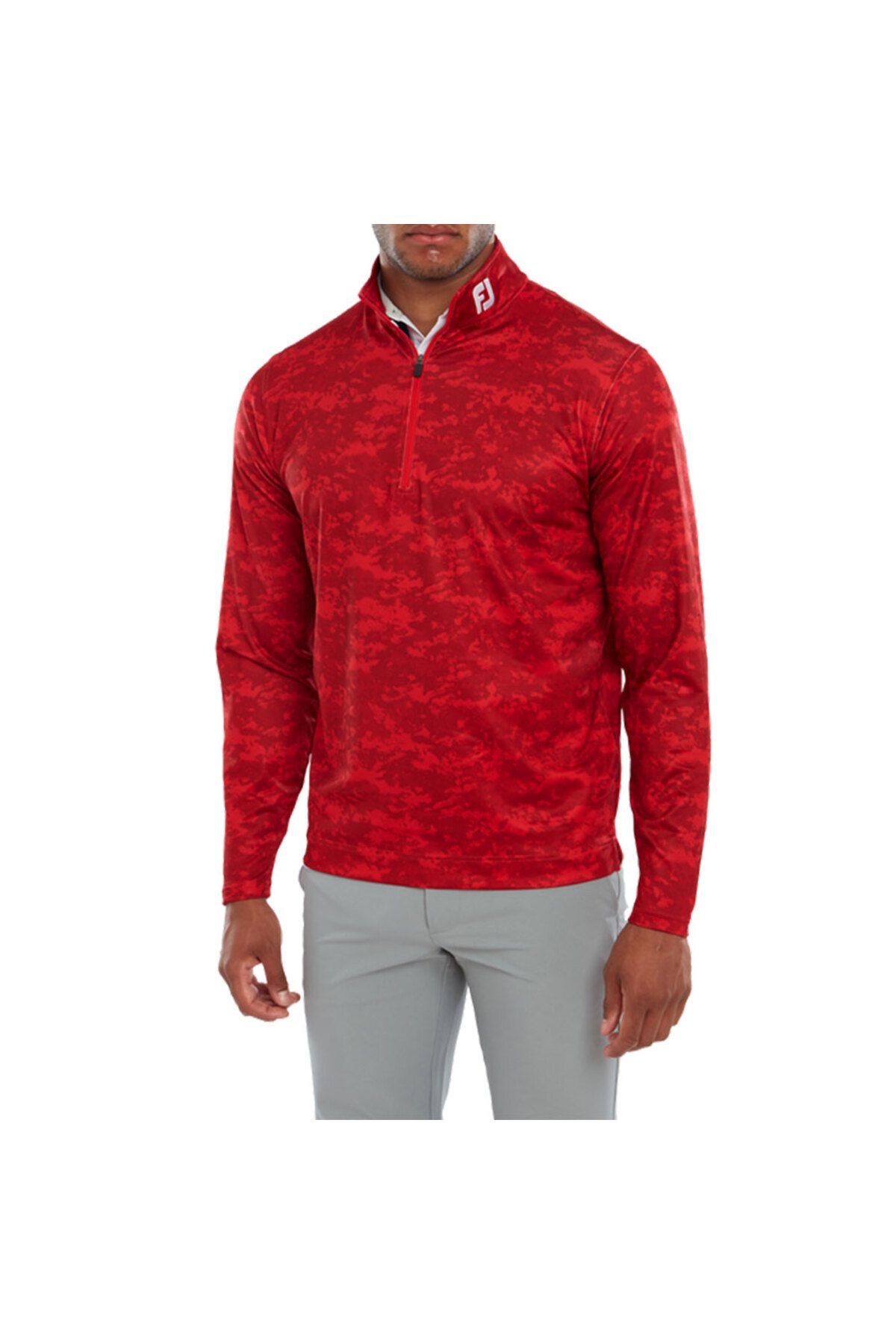 FootJoy Bulut Kamuflaj Baskılı Mid Layer Kırmızı 80112