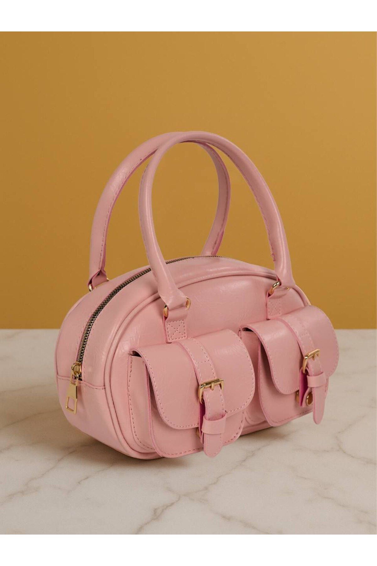 bynarincollection günlük pembe kol ve omuz çantası