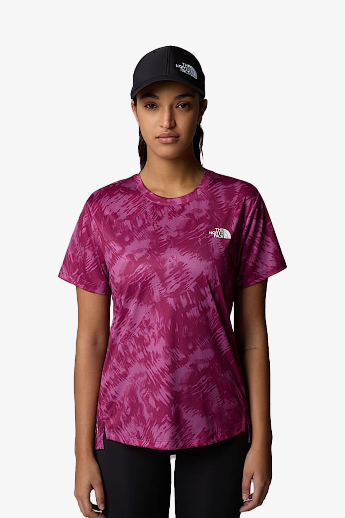 THE NORTH FACE The Nort Face W Flex SS Reg Aop Kadın Mor T-Shirt NF0A8BQG85N1