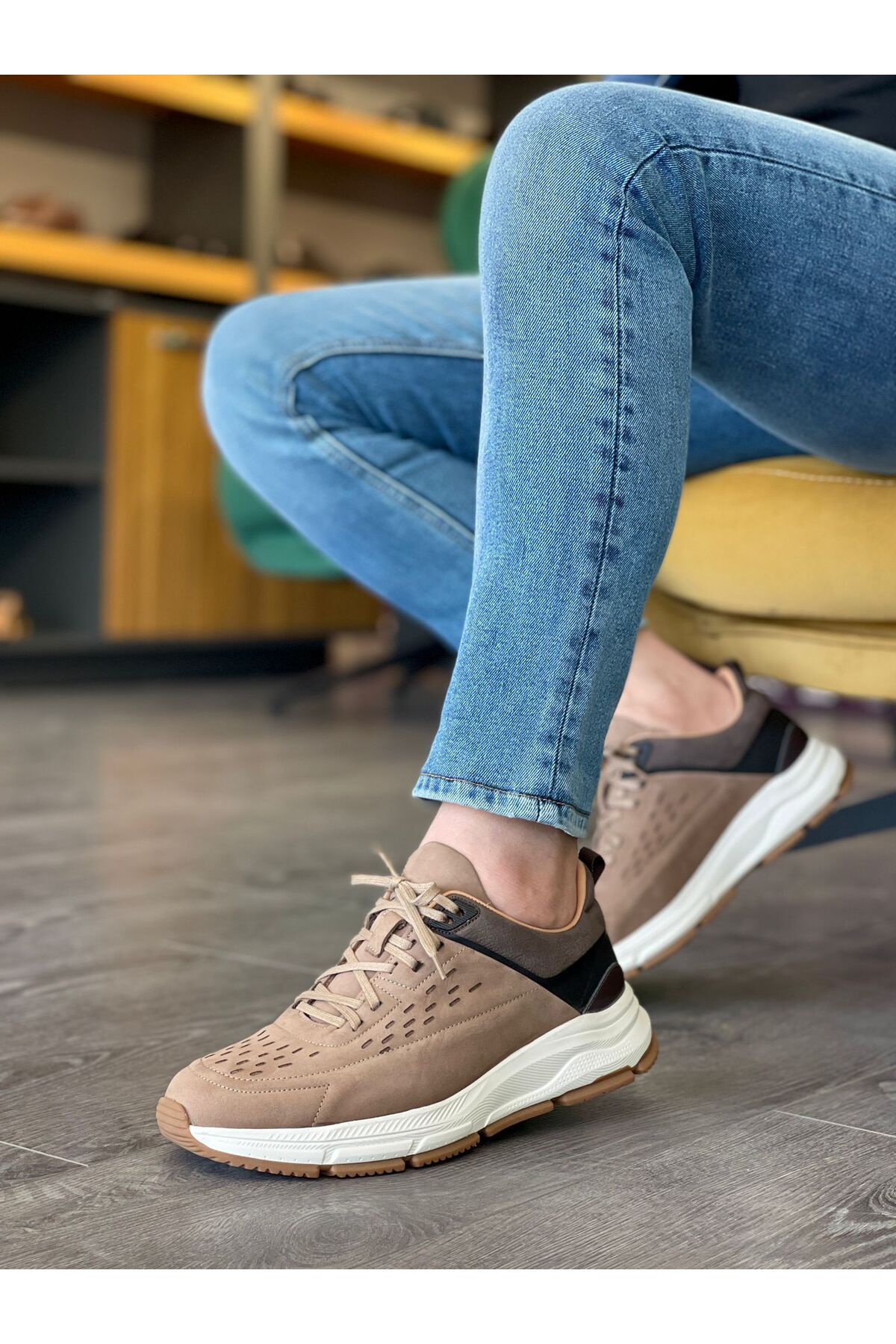 MOR KUNDURA Hakiki Deri Günlük Kullanım Sneakers Erkek Ayakkabı