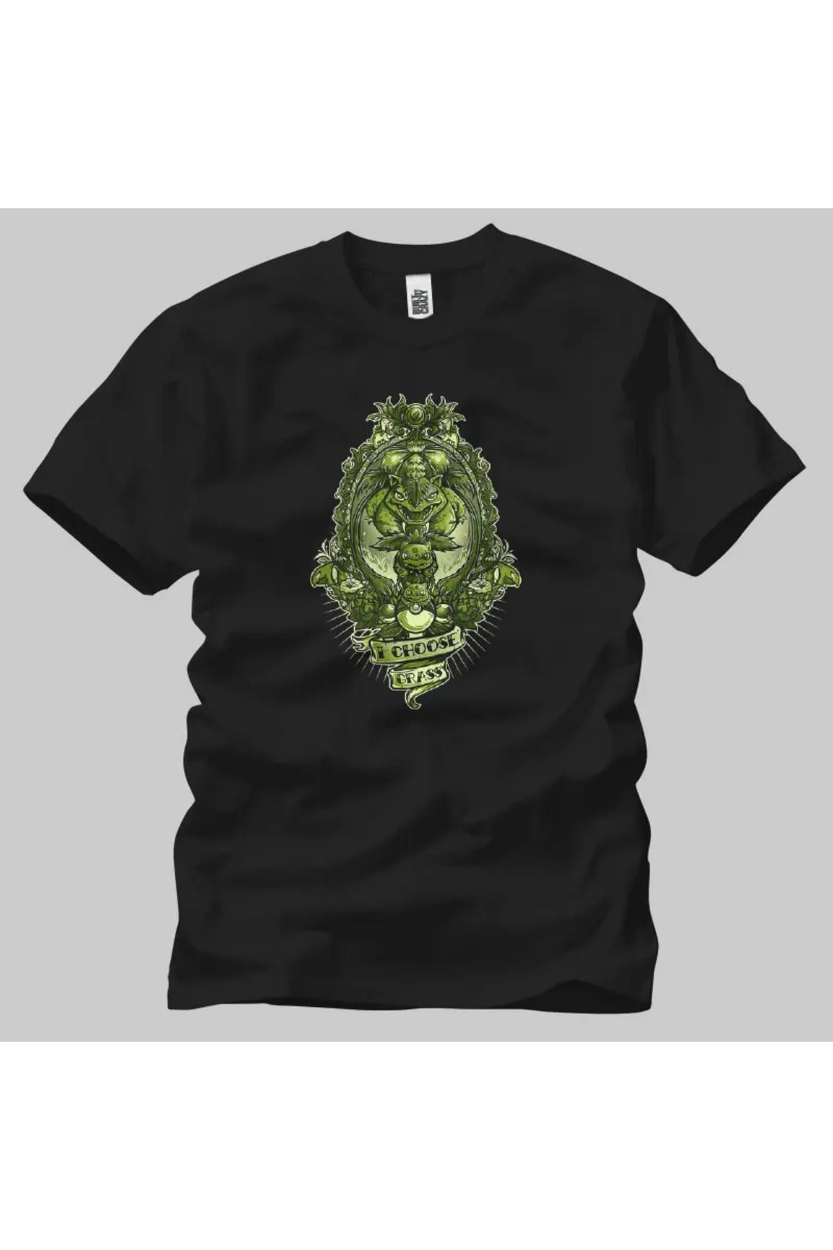 Built By Crazy Pokemon: I Choose Grass Unisex Tişört