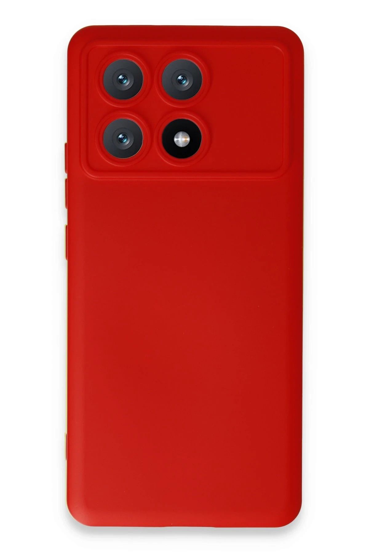 NewFace Xiaomi Poco X6 Pro Kılıf Nano içi Kadife Silikon - Kırmızı YNSMR