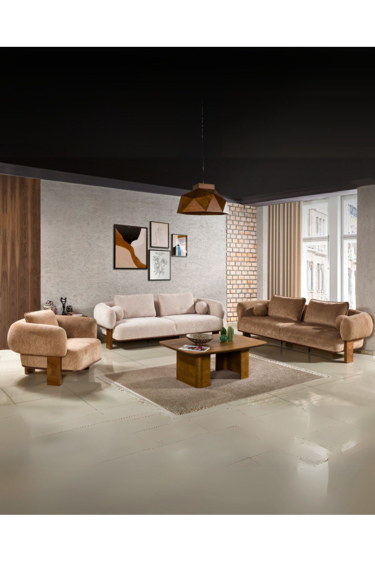 Velura Home & Living Bella Koltuk Takımı & Bohem Kanepe (3+3+1+1)