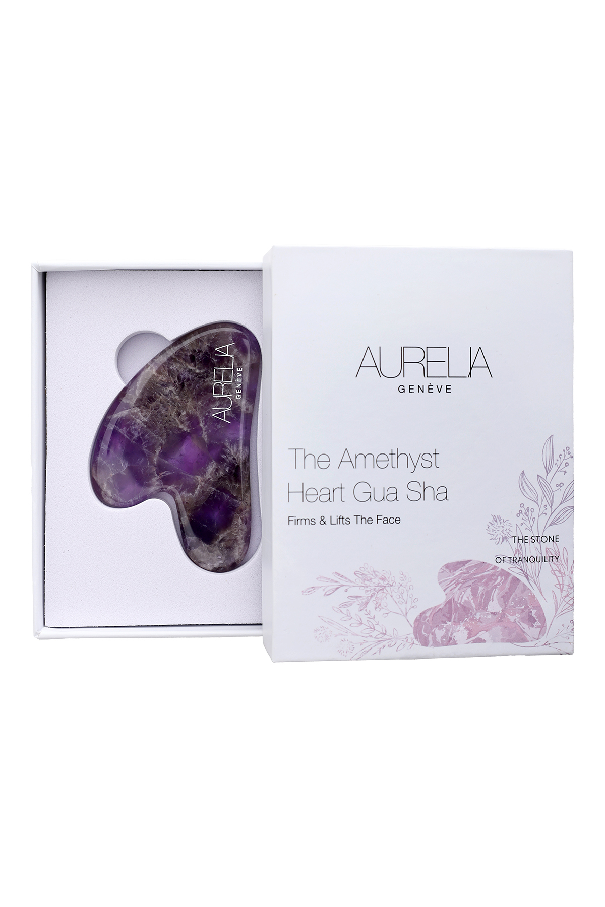 Amethyst Gua Sha Crystal - Heart - Gua Sha Taşı – Ametist — رنگارنگ AR2023 — تصویر 4 از 6