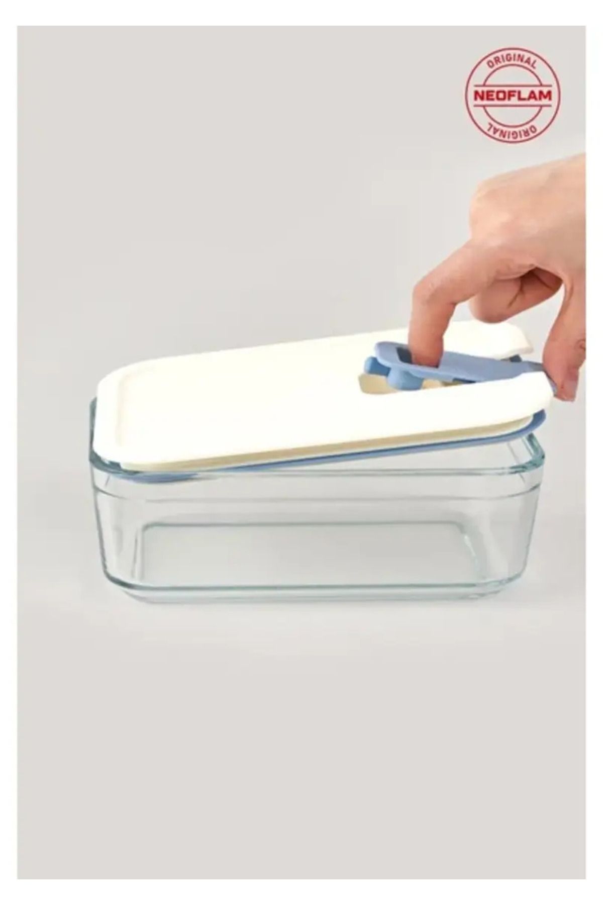 NEOFLAM-Perfect Seal Rectangular Glass Storage Container Set 4 Pieces 1600ml 5