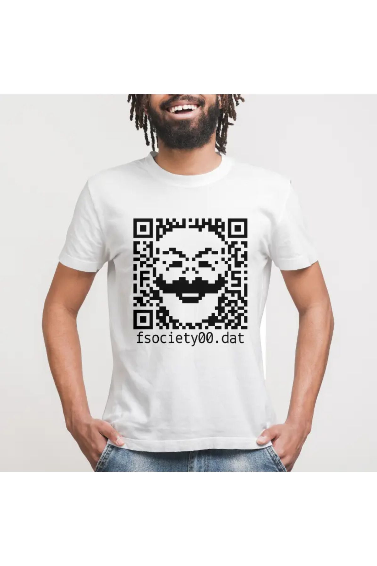 Built By Crazy-Mr. Robot Fsociety Qr Code Unisex T-Shirt 3
