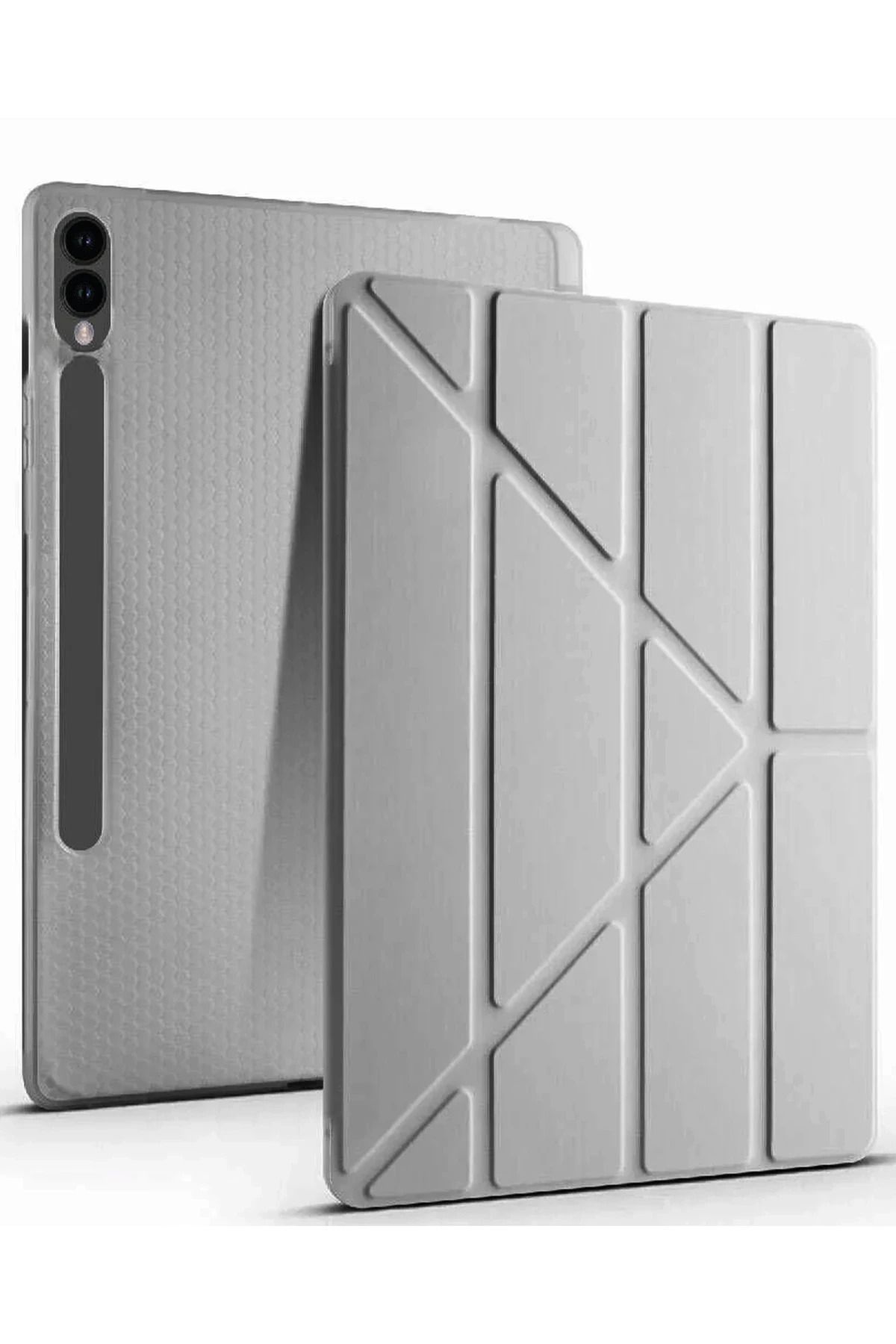 NewFace Samsung Galaxy X510 Tab S9 FE 11 Kılıf Kalemlikli Mars Tablet Kılıfı - Koyu Gri JOJUA