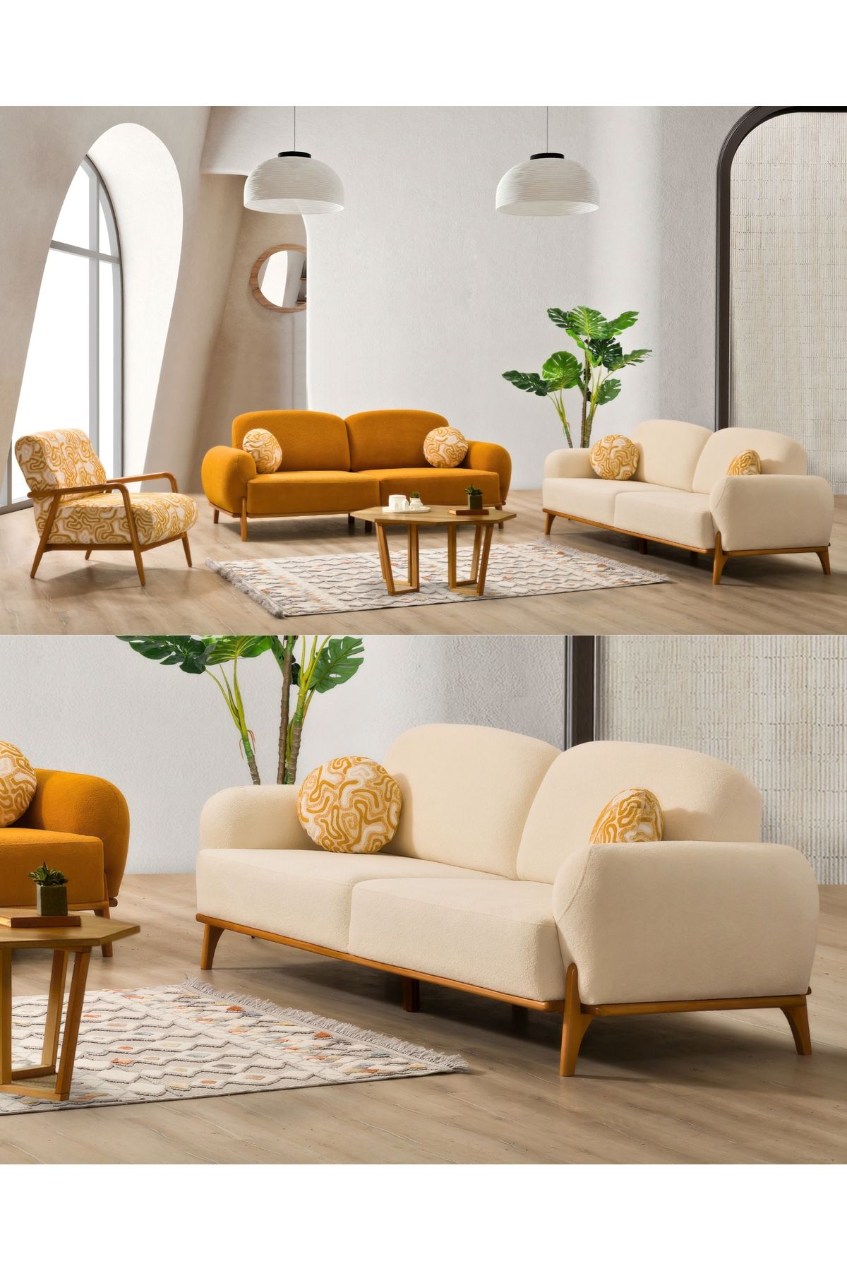 Velura Home & Living Lion Koltuk Takımı 3+3+1+1