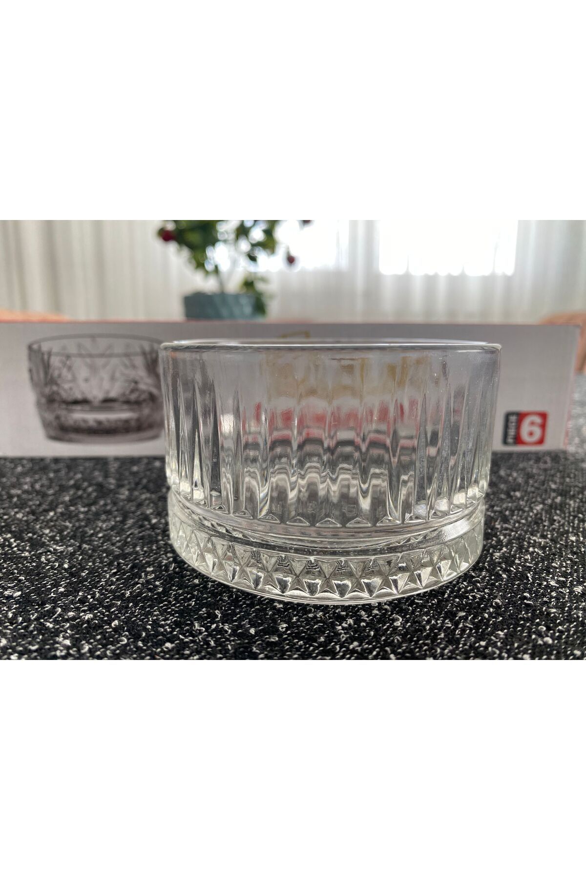 Ayaz züccaciye Elmas Glass Kase Çerezlik 6'lı