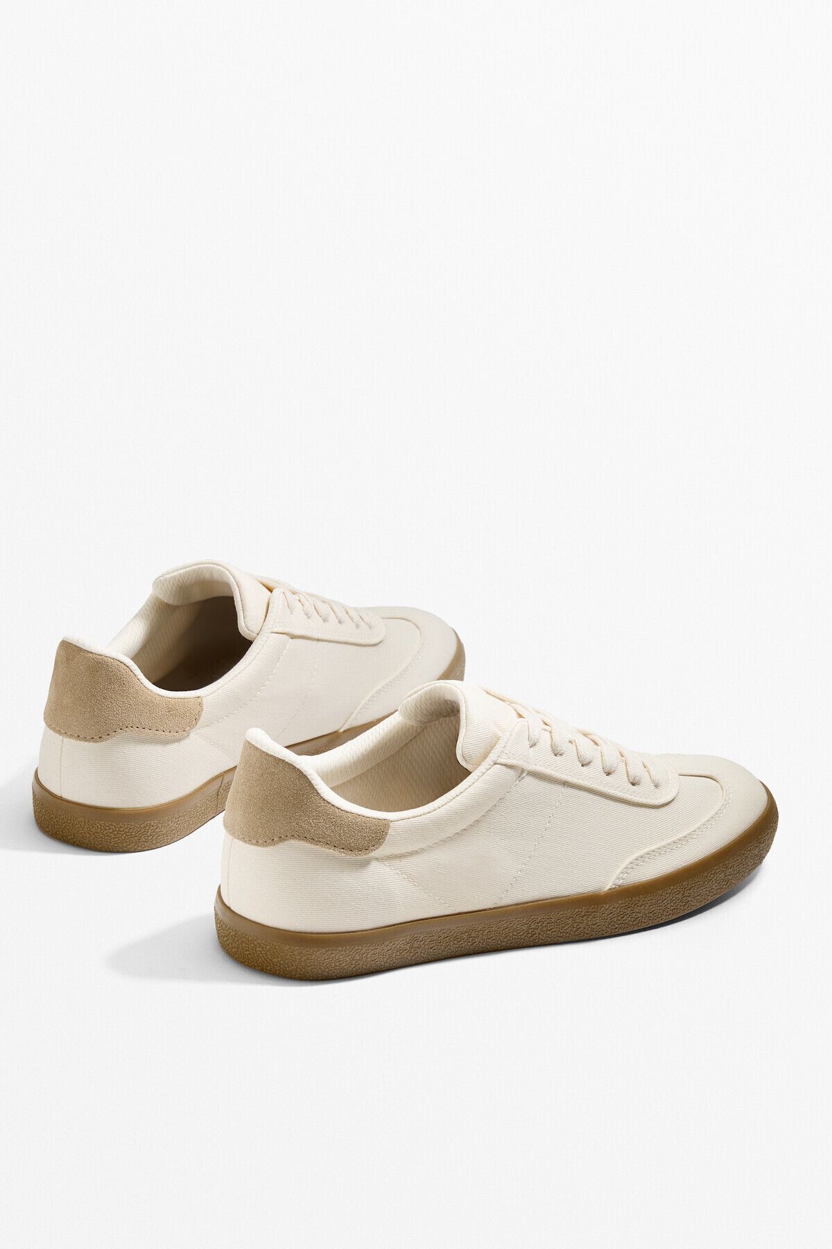 Oysho-Canvas and split-leather trainers 6