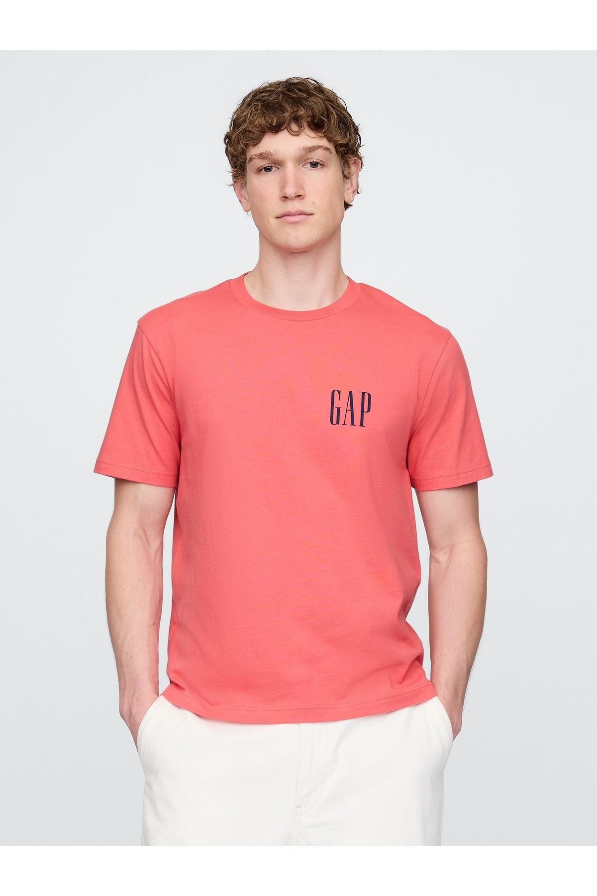 GAP Erkek Kırmızı Gap Logo T-shirt