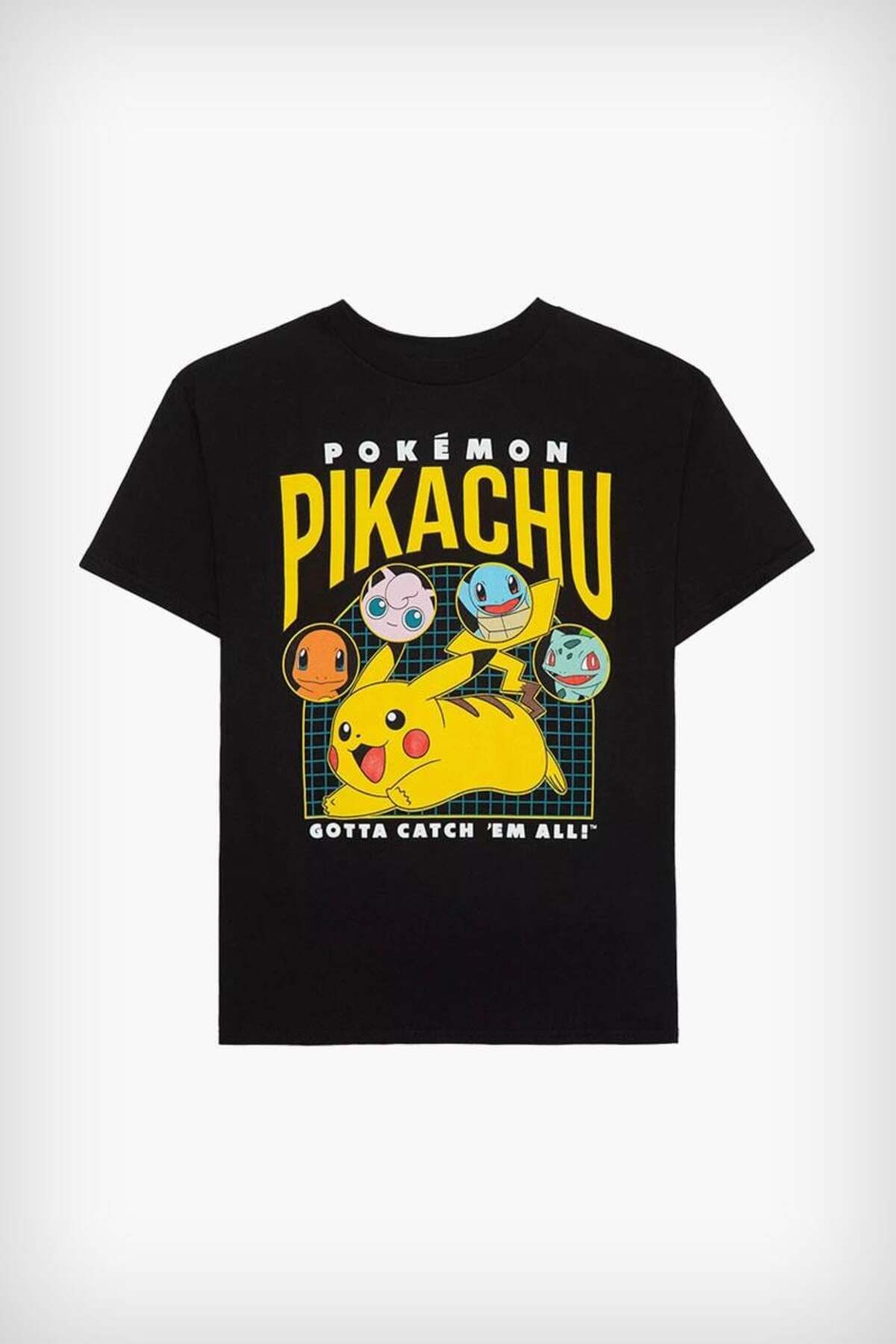 Köstebek Siyah Pikachı "Gotta Catch All" Unisex T-shirt