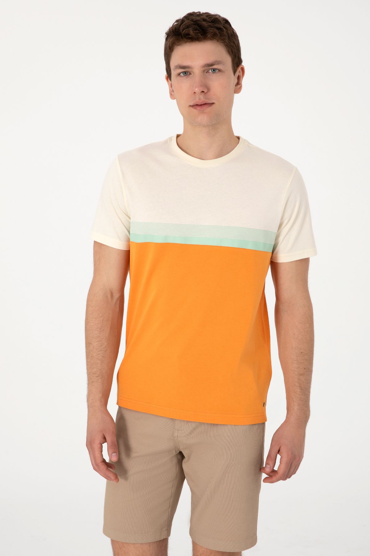 U.S. Polo Assn. Erkek Turuncu Tişört 50306899-VR051