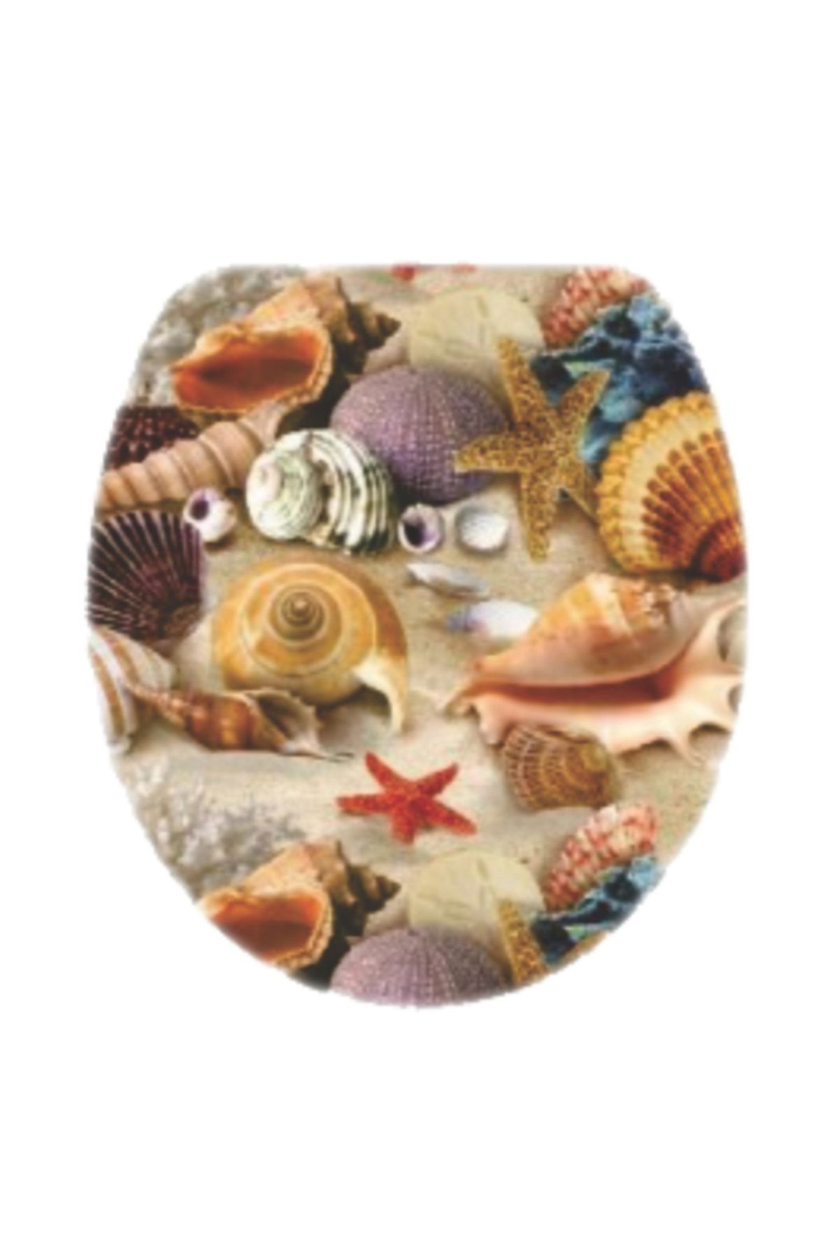 flores Capac Pentru Wc Cu Burete, Scoici, Ky5173, 400 X 360 Mm - One Size
