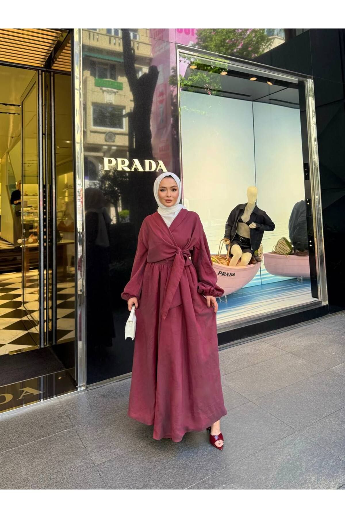 Butik Belden Wrap Tesettür Dress