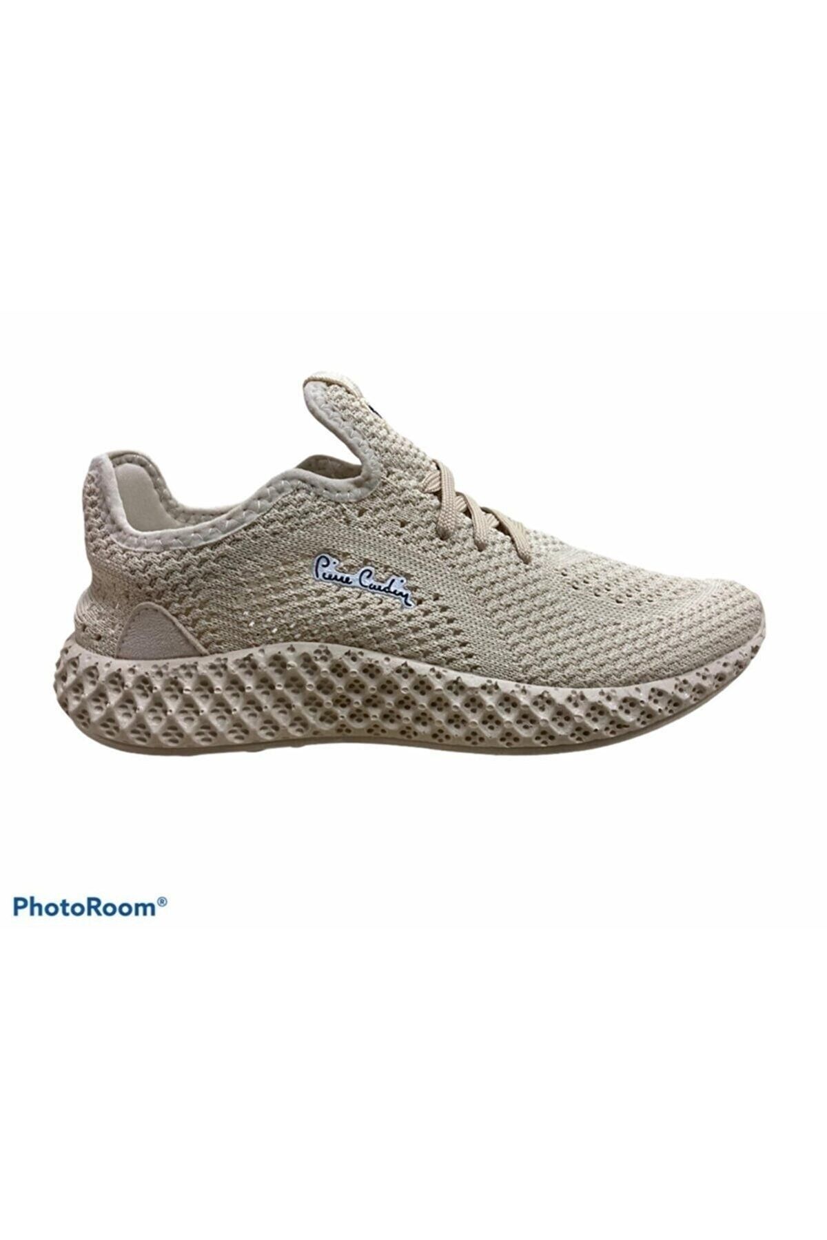 Pierre Cardin Rahat Kalıp Bağcıklı Günlük Spor Ayakkabı Bej Sneaker