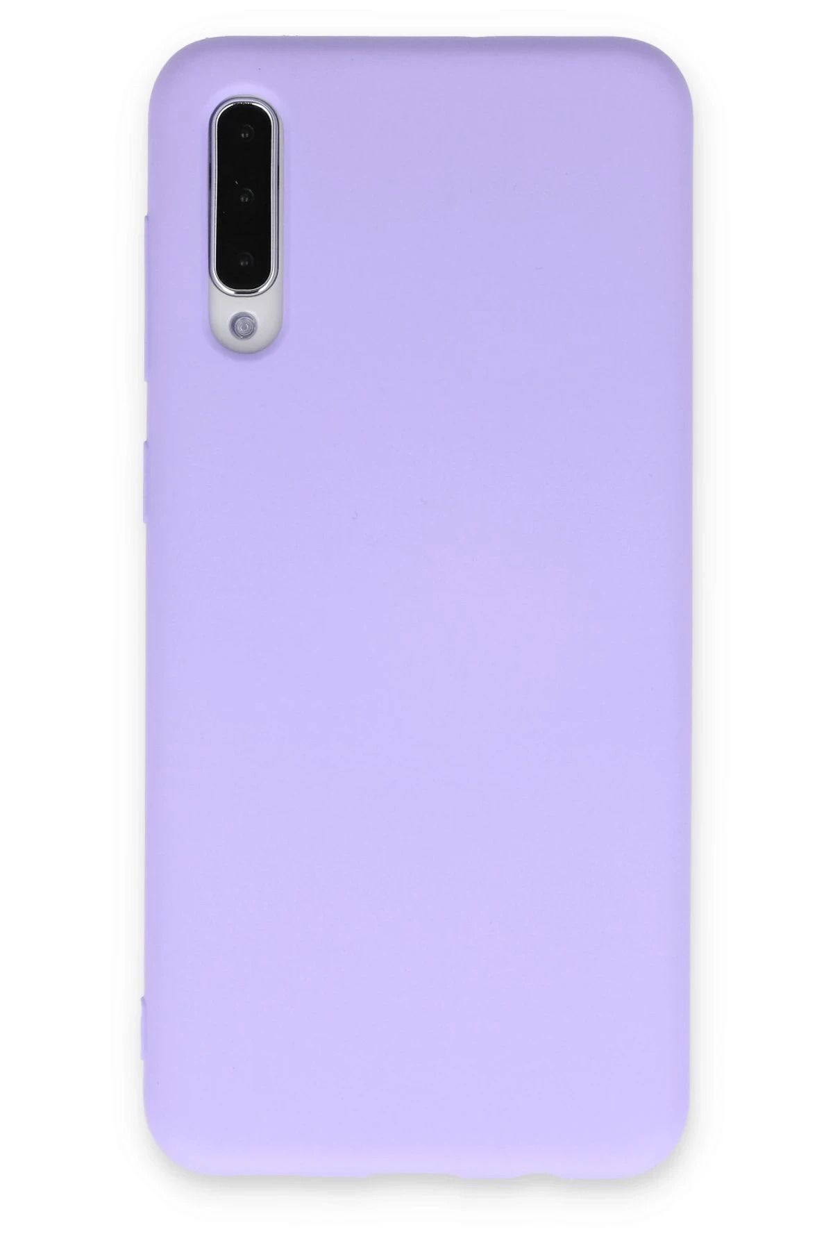 NewFace Samsung Galaxy A30S Kılıf Nano içi Kadife Silikon - Lila FLKRY
