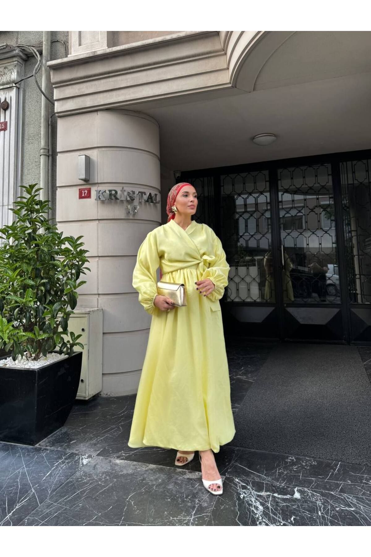 Butik Belden Wrap Tesettür Dress