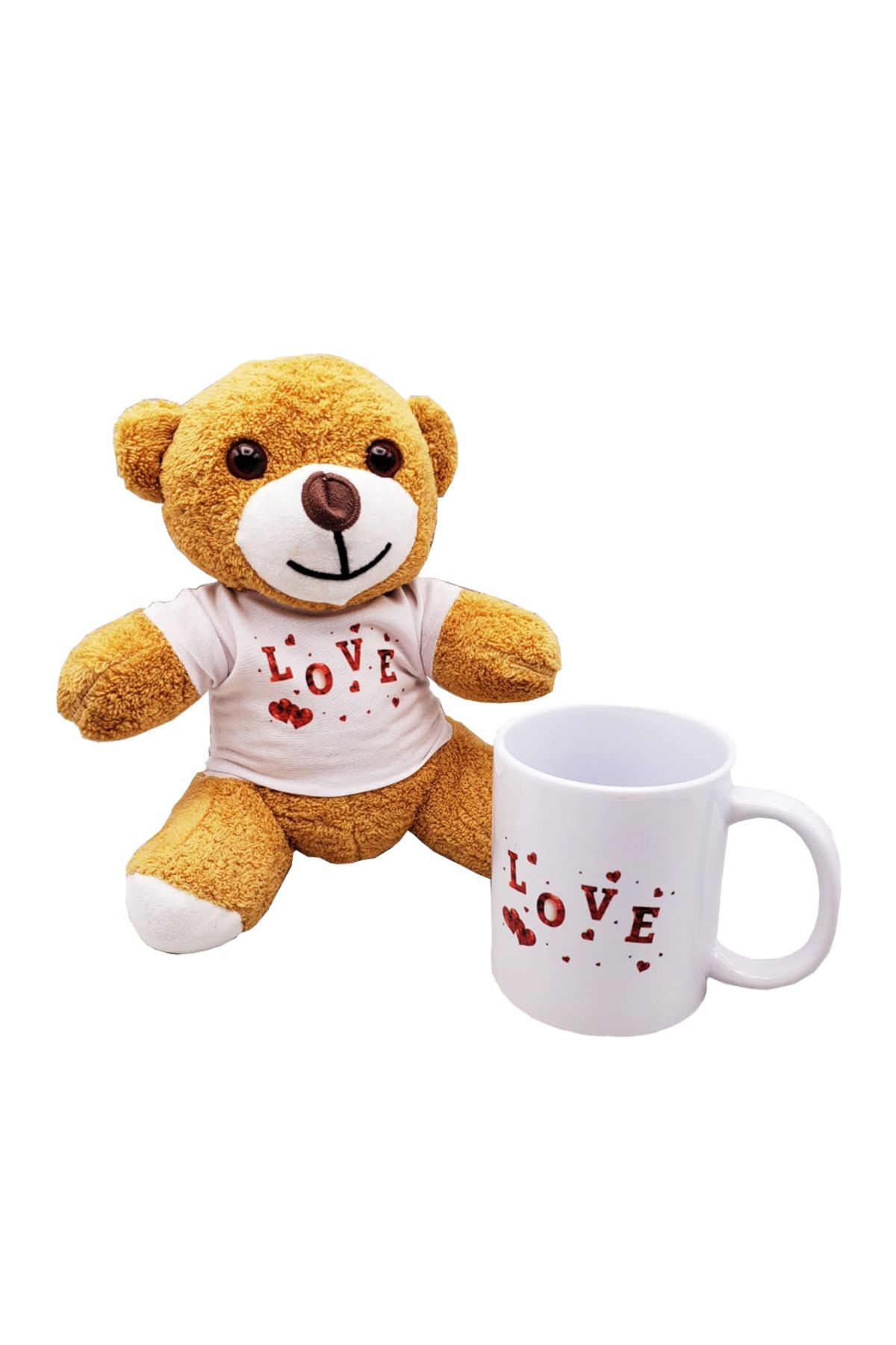 STARSTUFFS by BYA Love Baskılı Kahverengi Ayıcık Ve Kupa Hediye Seti