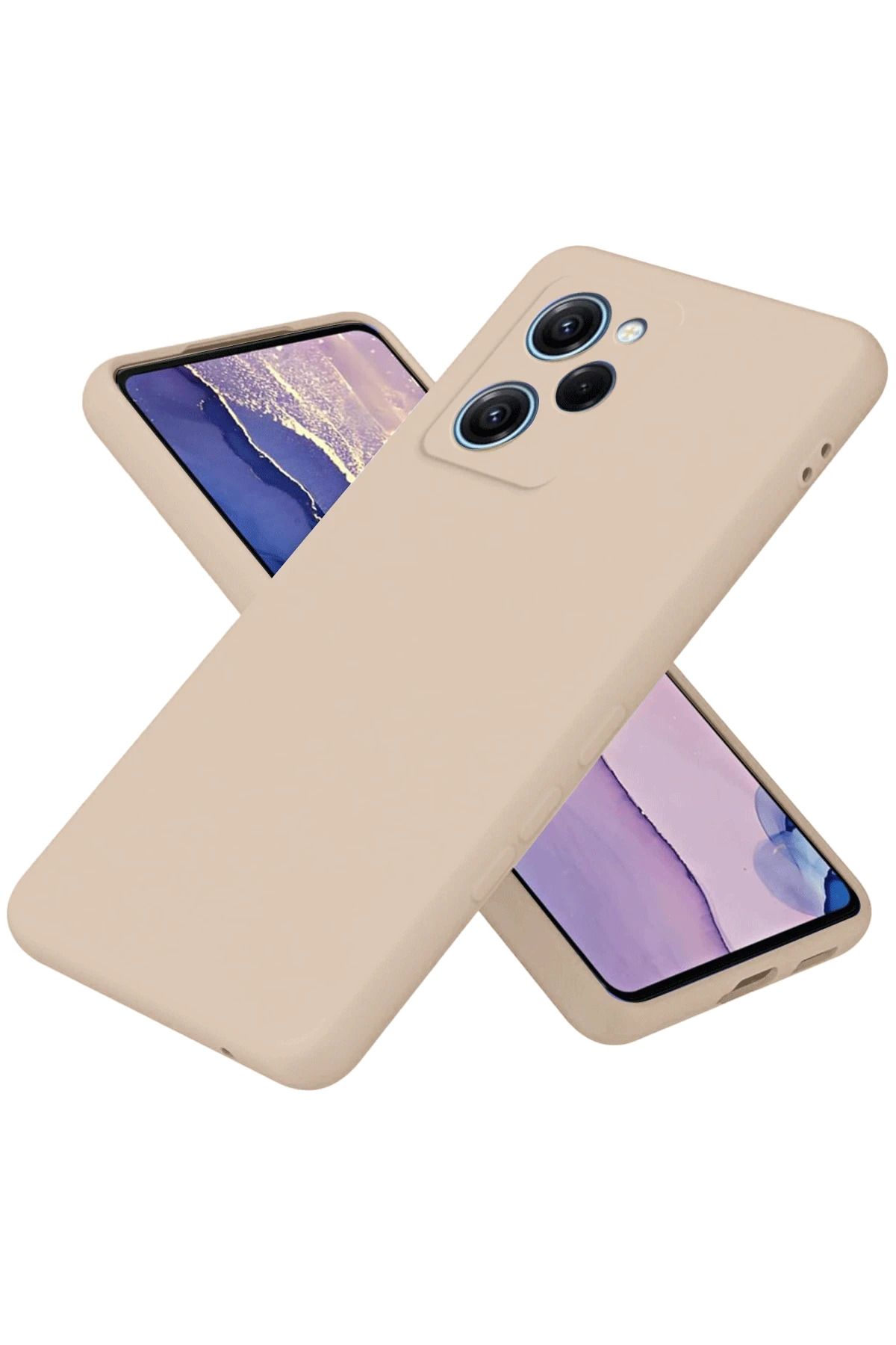 NewFace Xiaomi Poco X5 Pro 5G Uyumlu Nano içi Kadife Silikon - Pudra HNZRN
