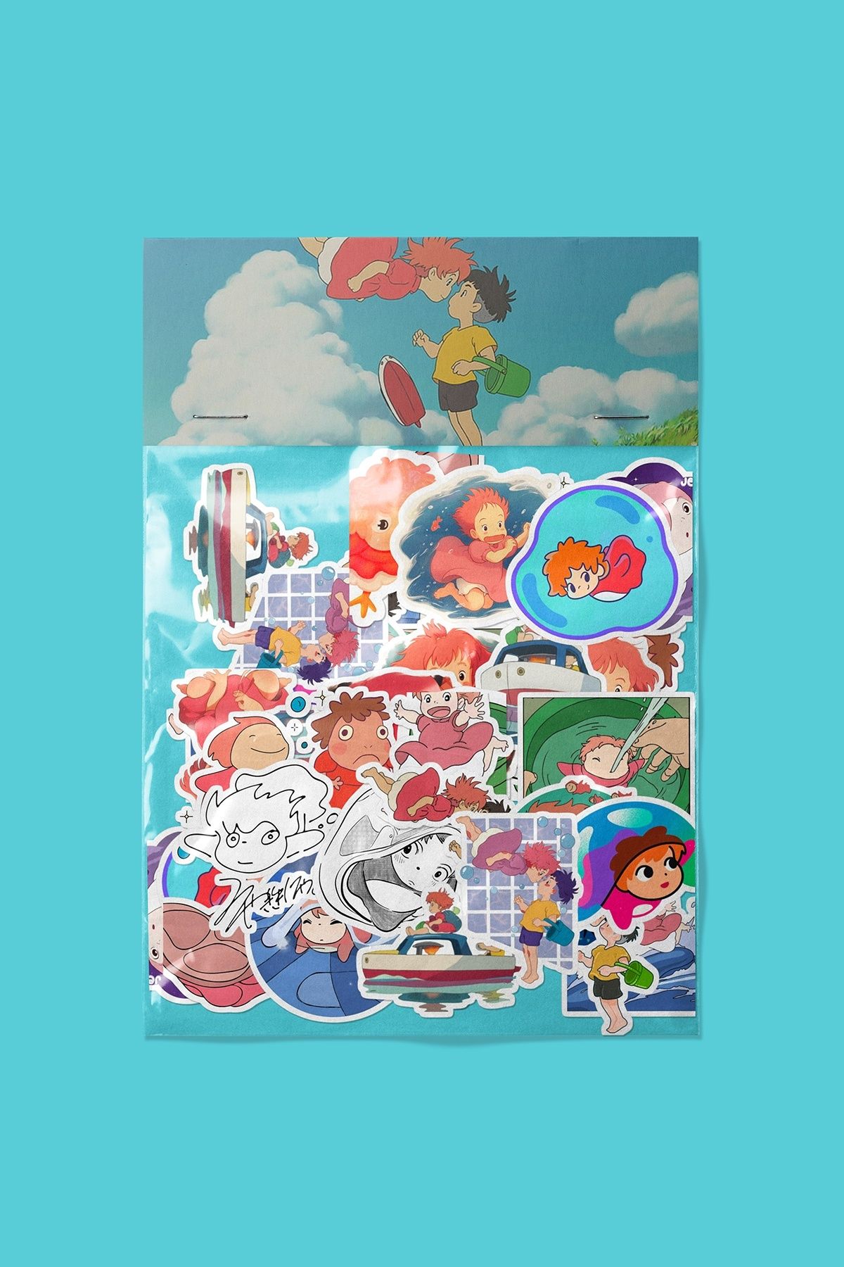 dadi ramba Ponyo Sticker paketi - Bullet Journal - Ajanda - Laptop Etiket Çıkartma