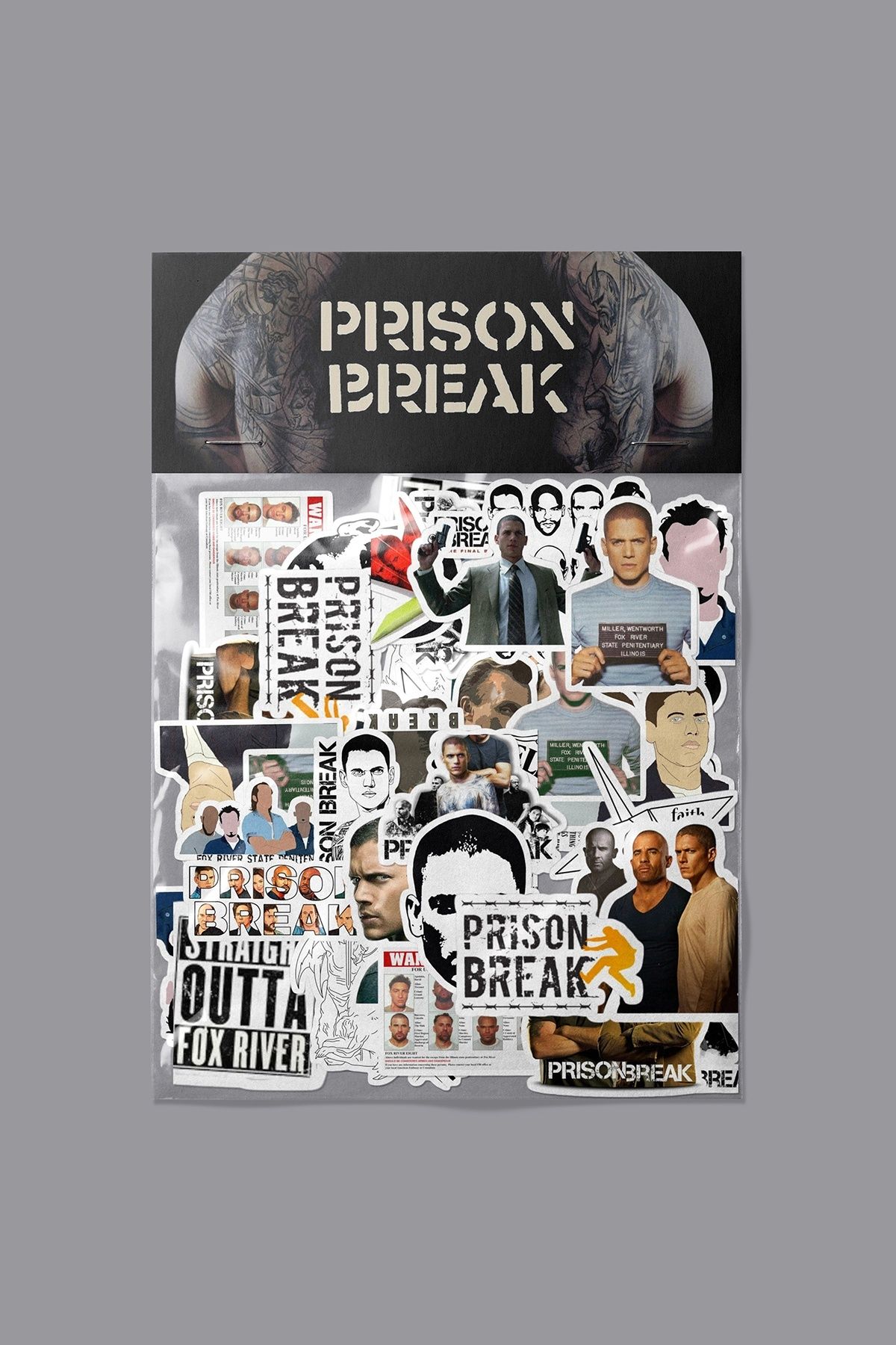 dadi ramba Prison Break Sticker paketi - Bullet Journal - Ajanda - Laptop Etiket Çıkartma