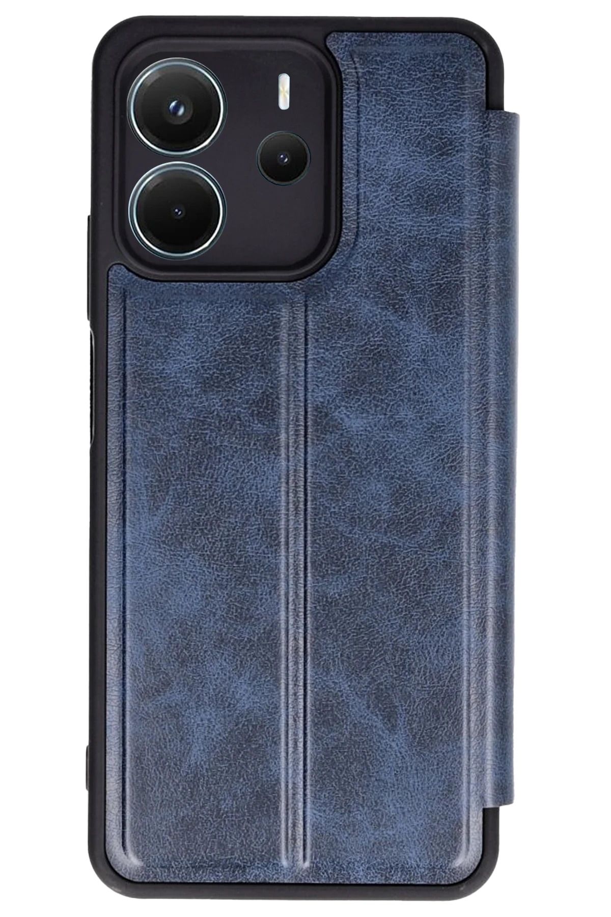 NewFace Xiaomi Redmi Note 14 4G Kılıf Flip Cover - Lacivert FERRG
