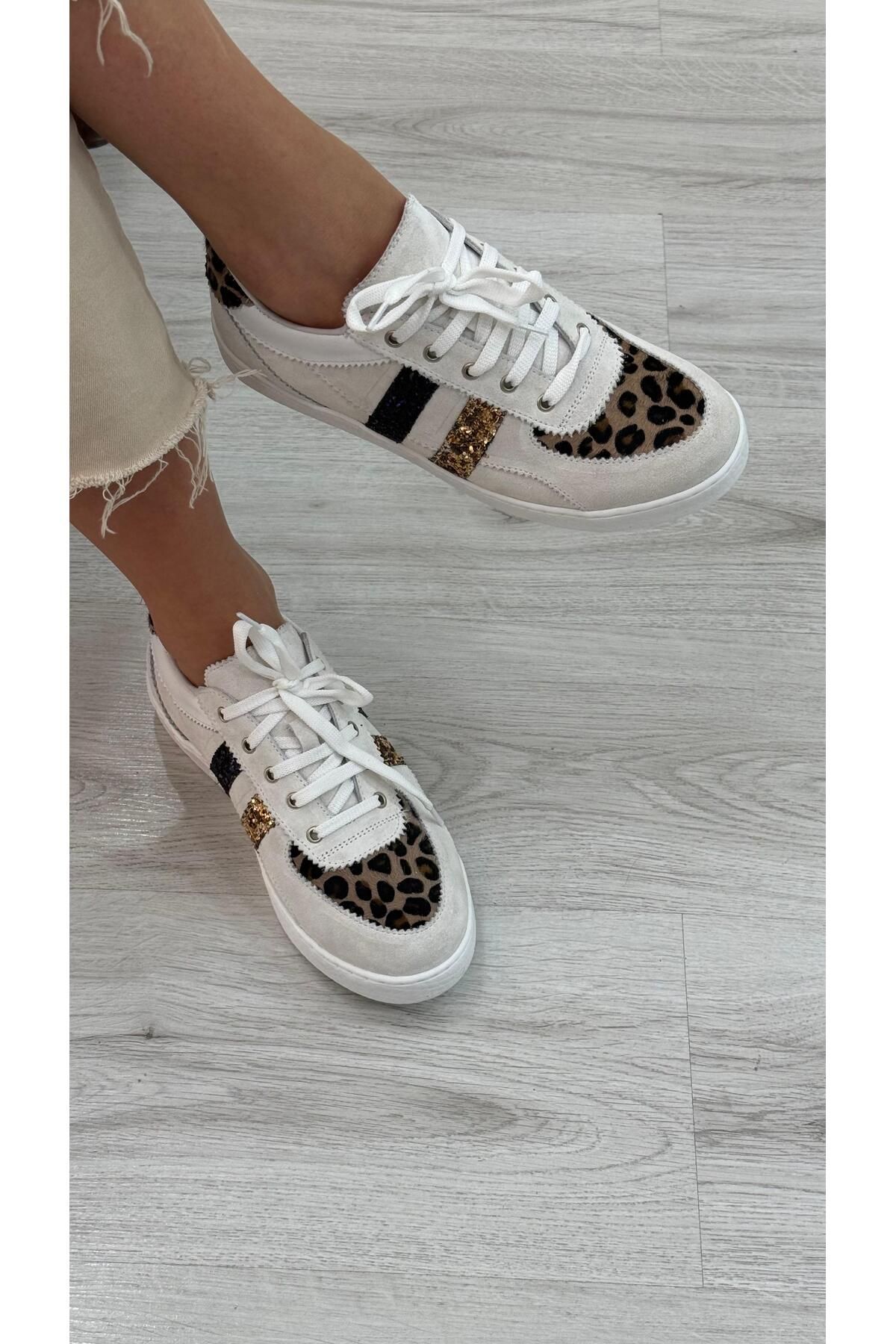 by emine eren emotion shoes Vitalba Beyaz Deri Sneaker
