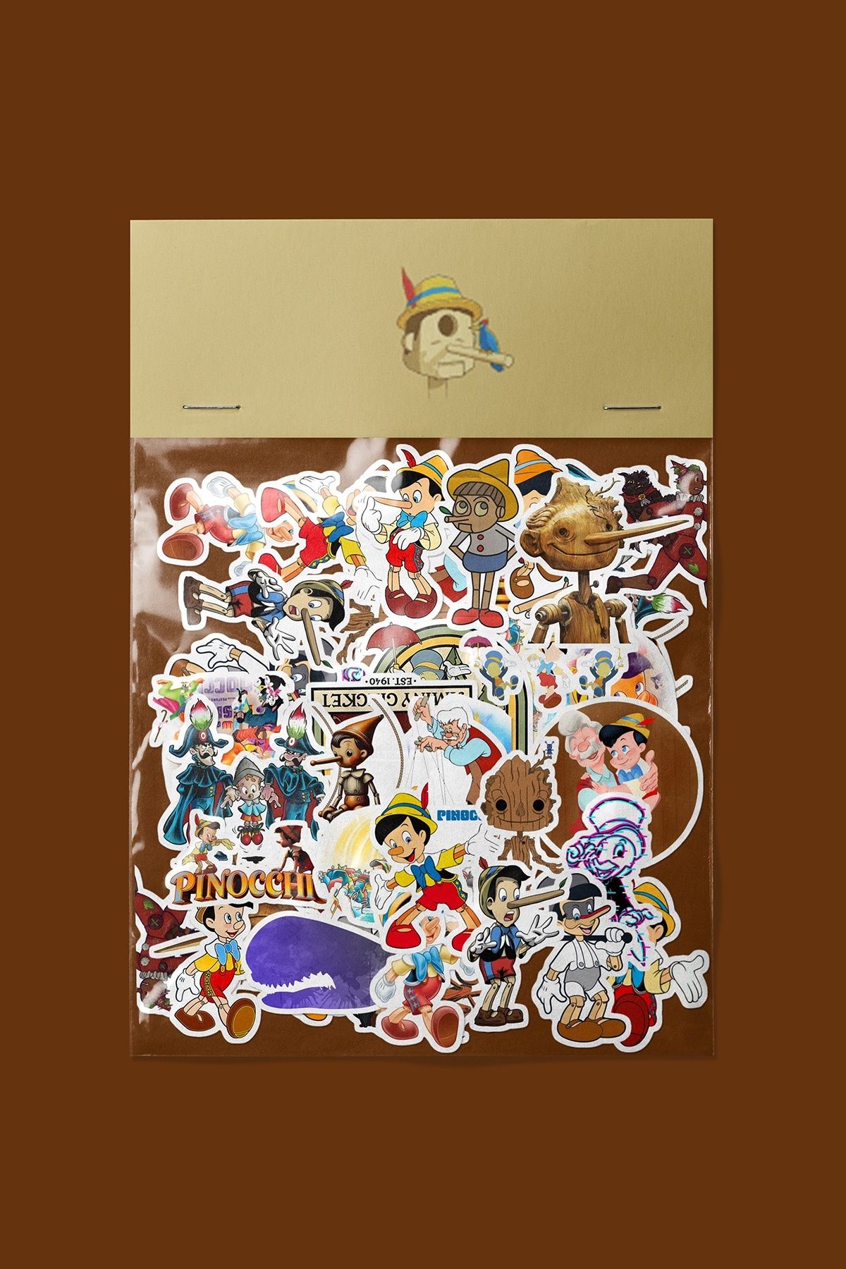 dadi ramba Pinokyo Sticker paketi - Bullet Journal - Ajanda - Laptop Etiket Çıkartma