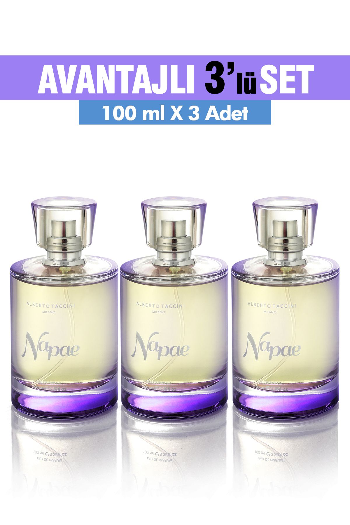 Alberto Taccini 3'Lü Set Alberto Taccini NAPAE Kadın Parfümü - 100 ml
