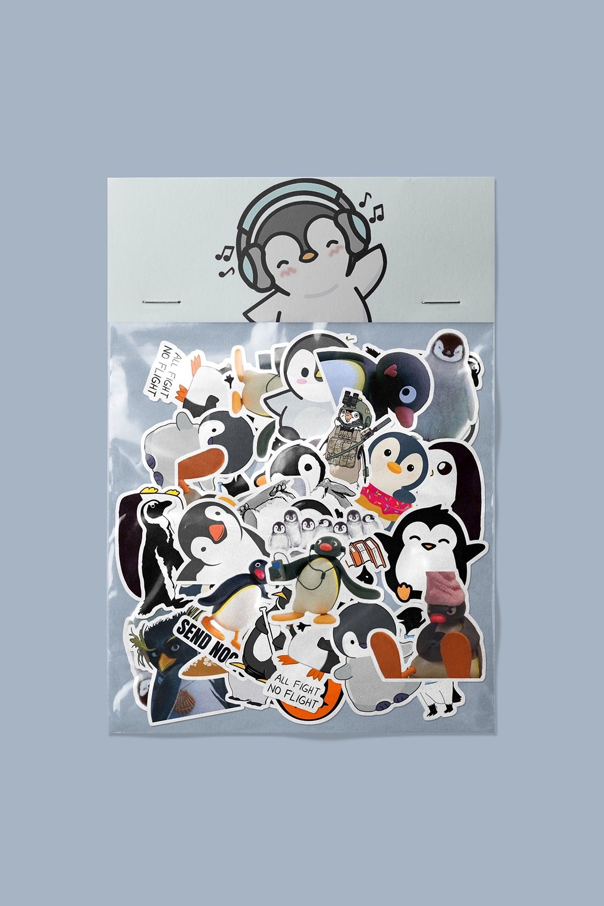 dadi ramba Penguen Sticker paketi - Bullet Journal - Ajanda - Laptop Etiket Çıkartma