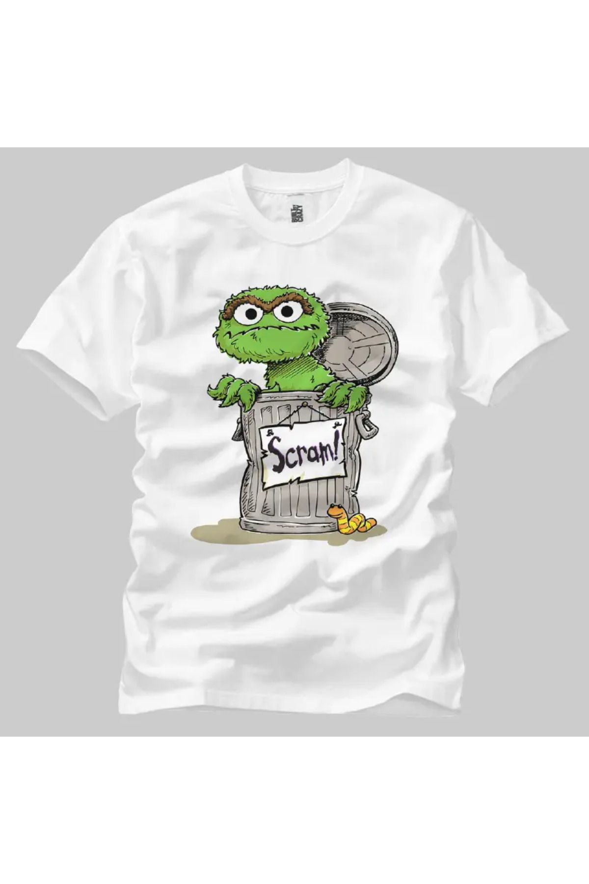 Built By Crazy Sesame Street Oscar The Grouch Scram Unisex Tişört