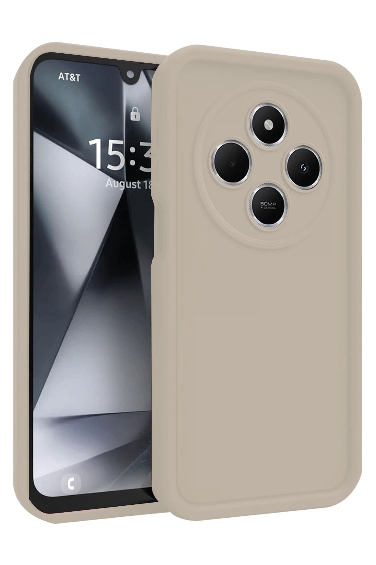NewFace Xiaomi Redmi 14C Kılıf Viera Silikon - Krem INSLM