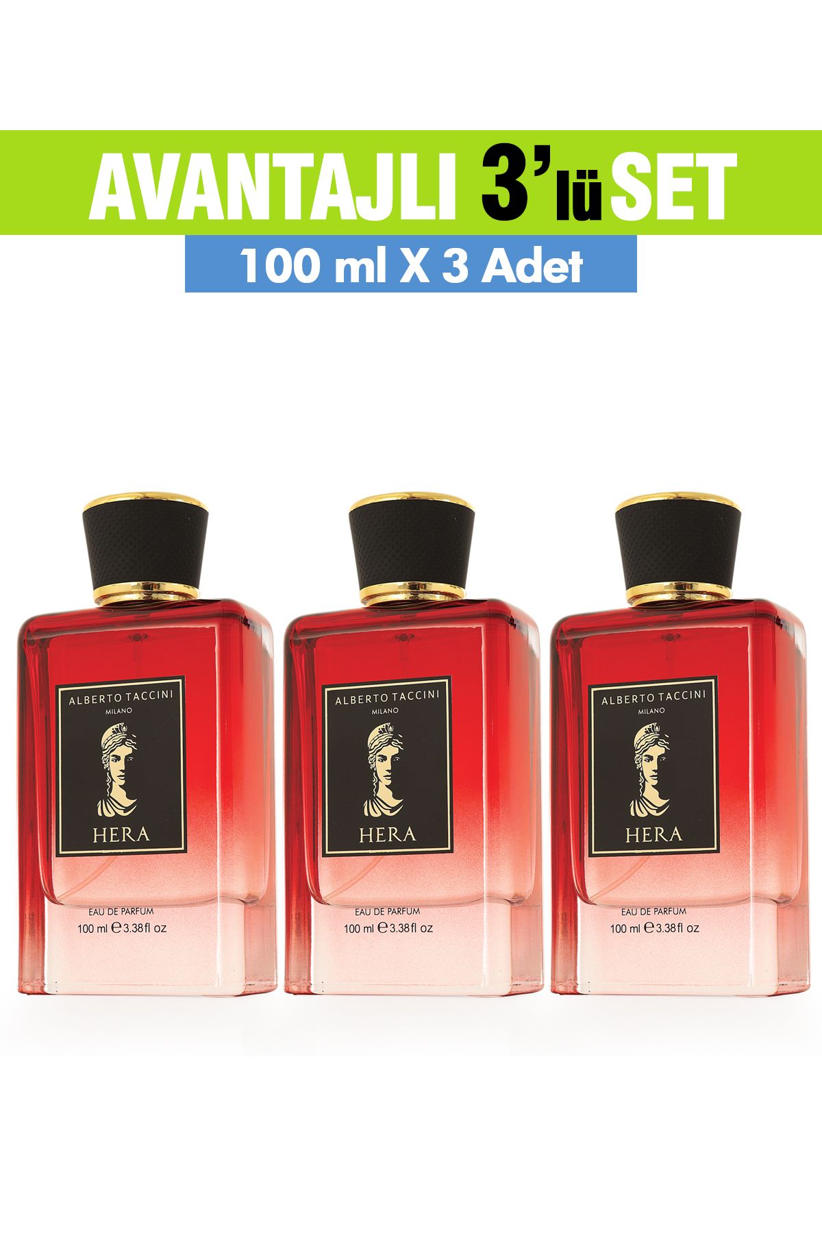 Alberto Taccini 3'Lü Set Alberto Taccini HERA Kadın Parfümü - 100 ml