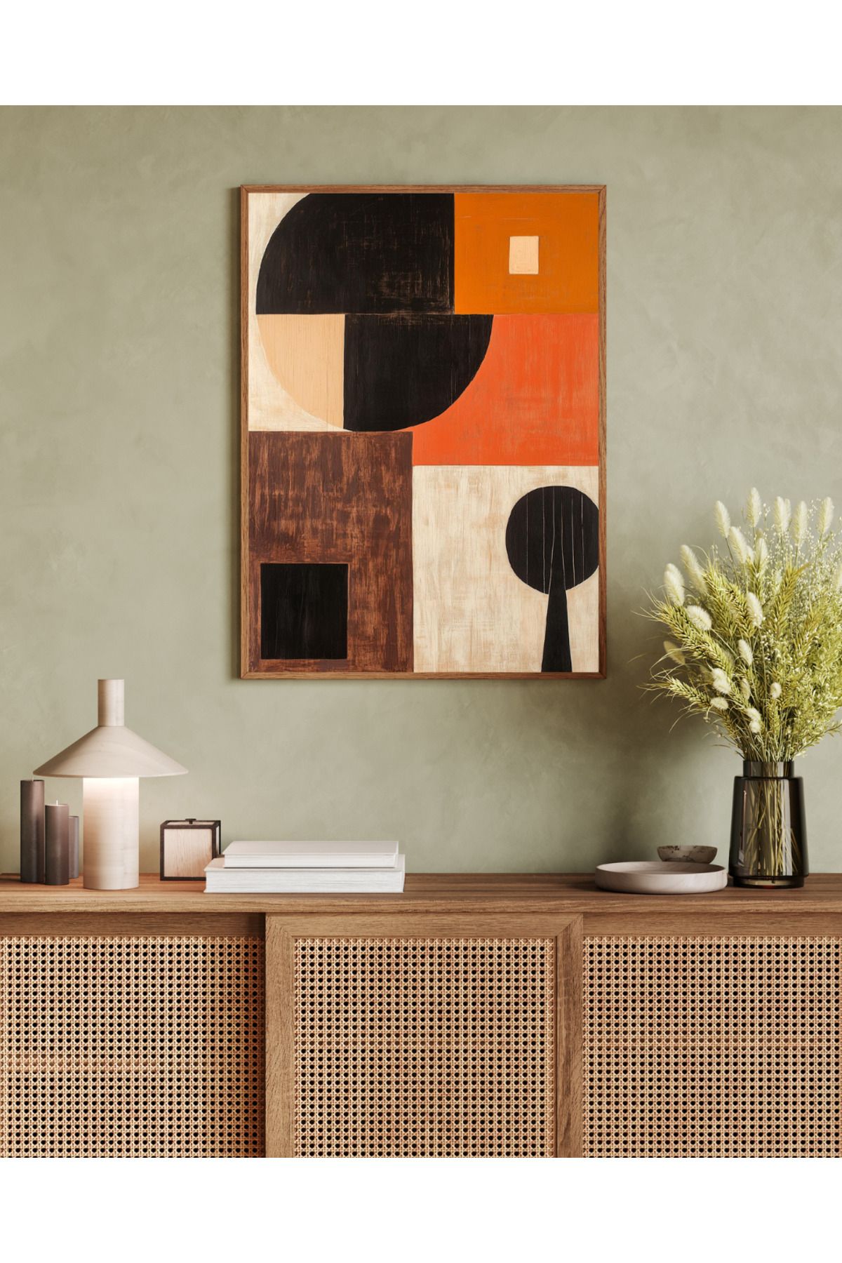 woodhomeworks tek parça salon ofis dekor tablo
