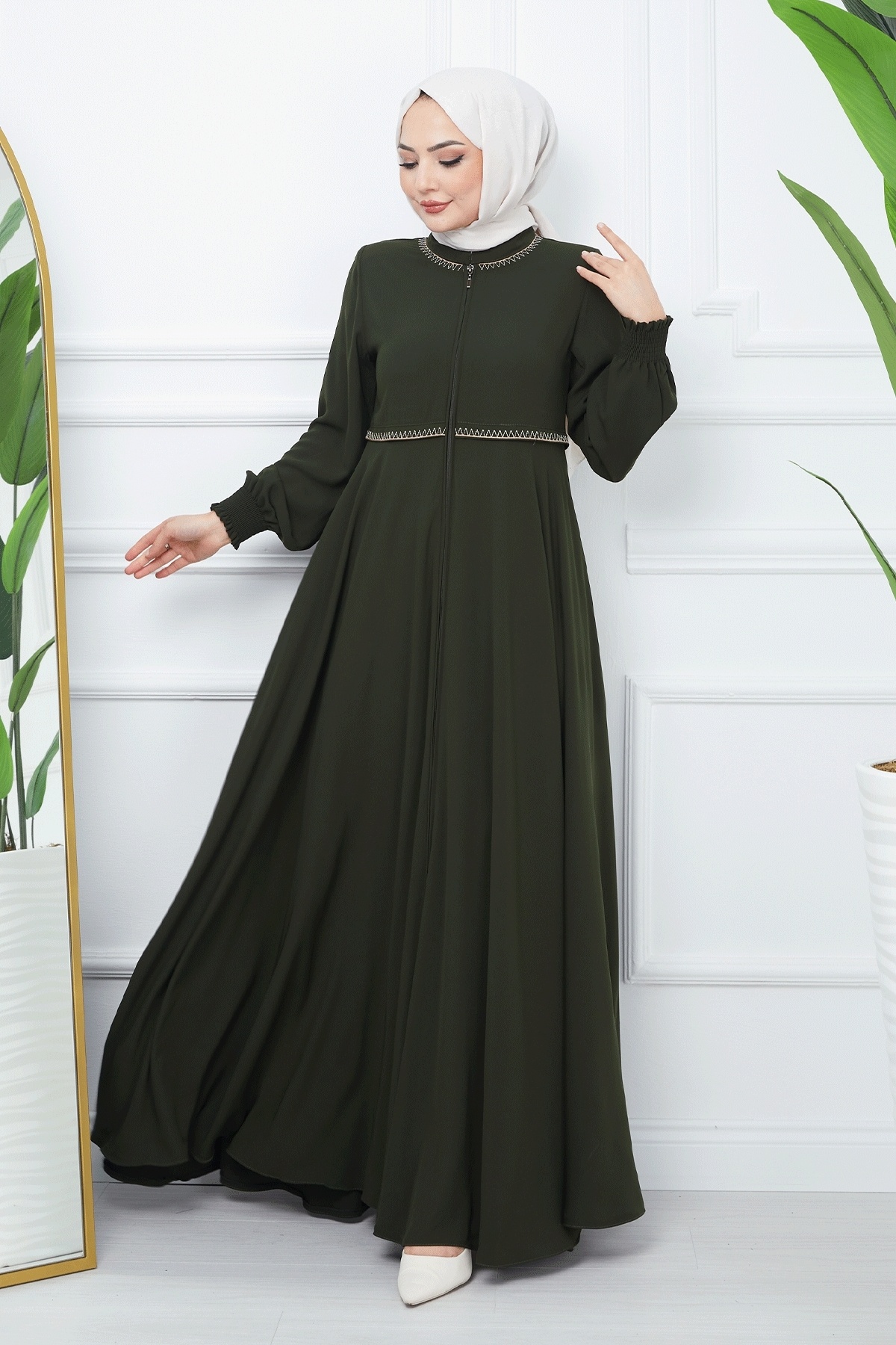 InStyle-Vyšívaná tkanina Mevlana Ferace - Khaki 5