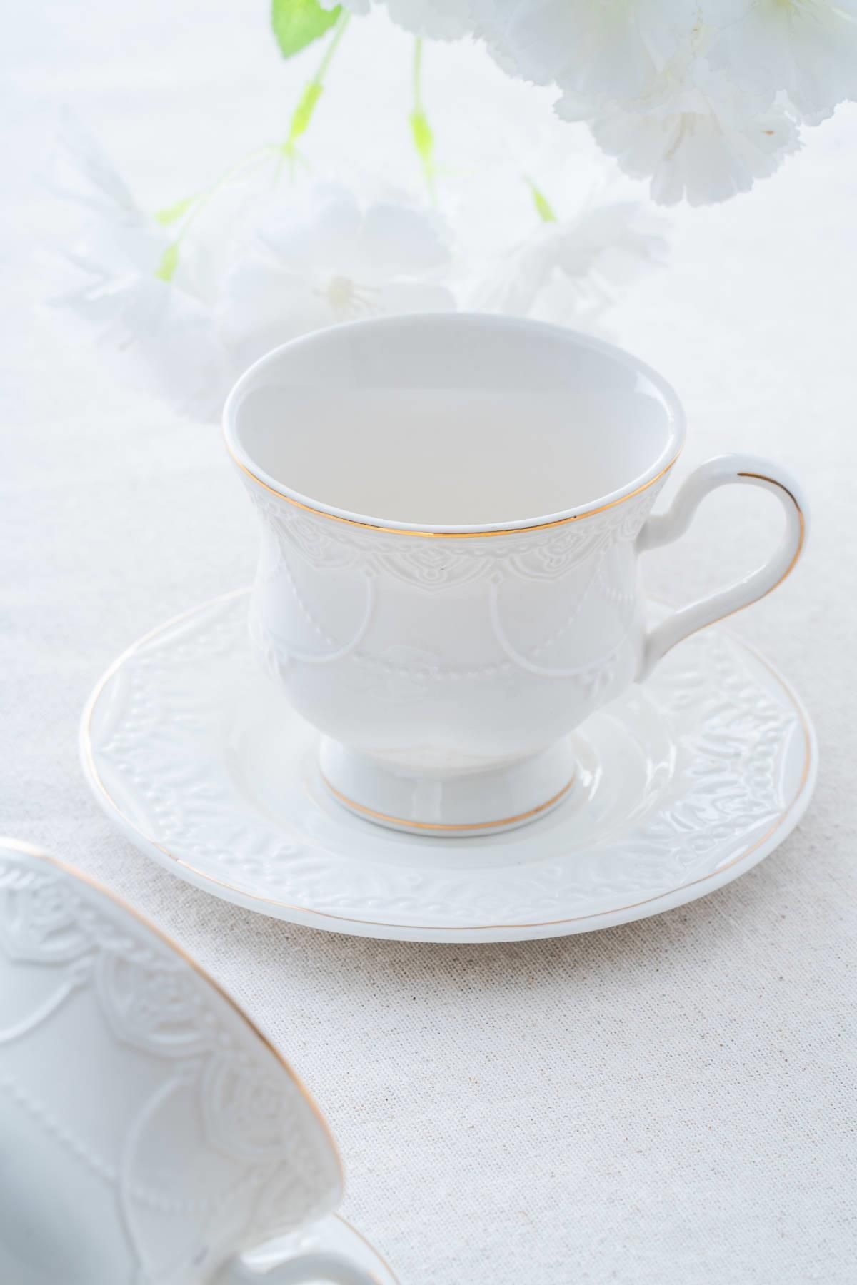 ACAR Veronica 6 Kişilik Porselen Çay Fincanı Takımı - 220 ml