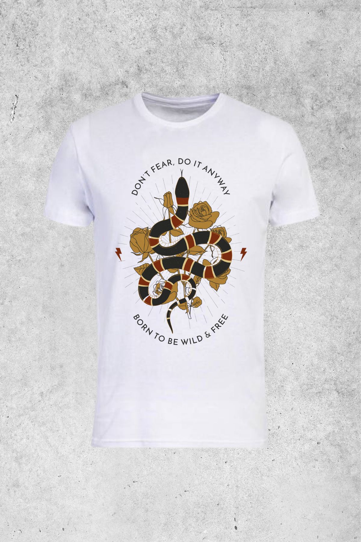 MOLICO Basic unisex kısa kollu Yılan baskılı tshirt