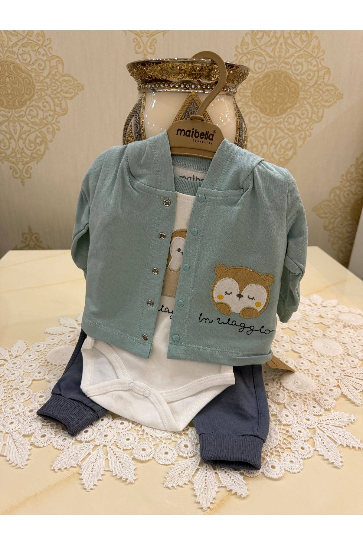 Butik 3 lü Erkek bebek Takımı