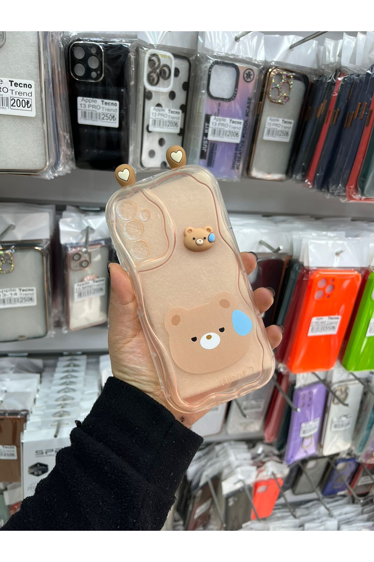 TECNOTREND Galaxy A14 3D Desenli Kromi silikon kılıf