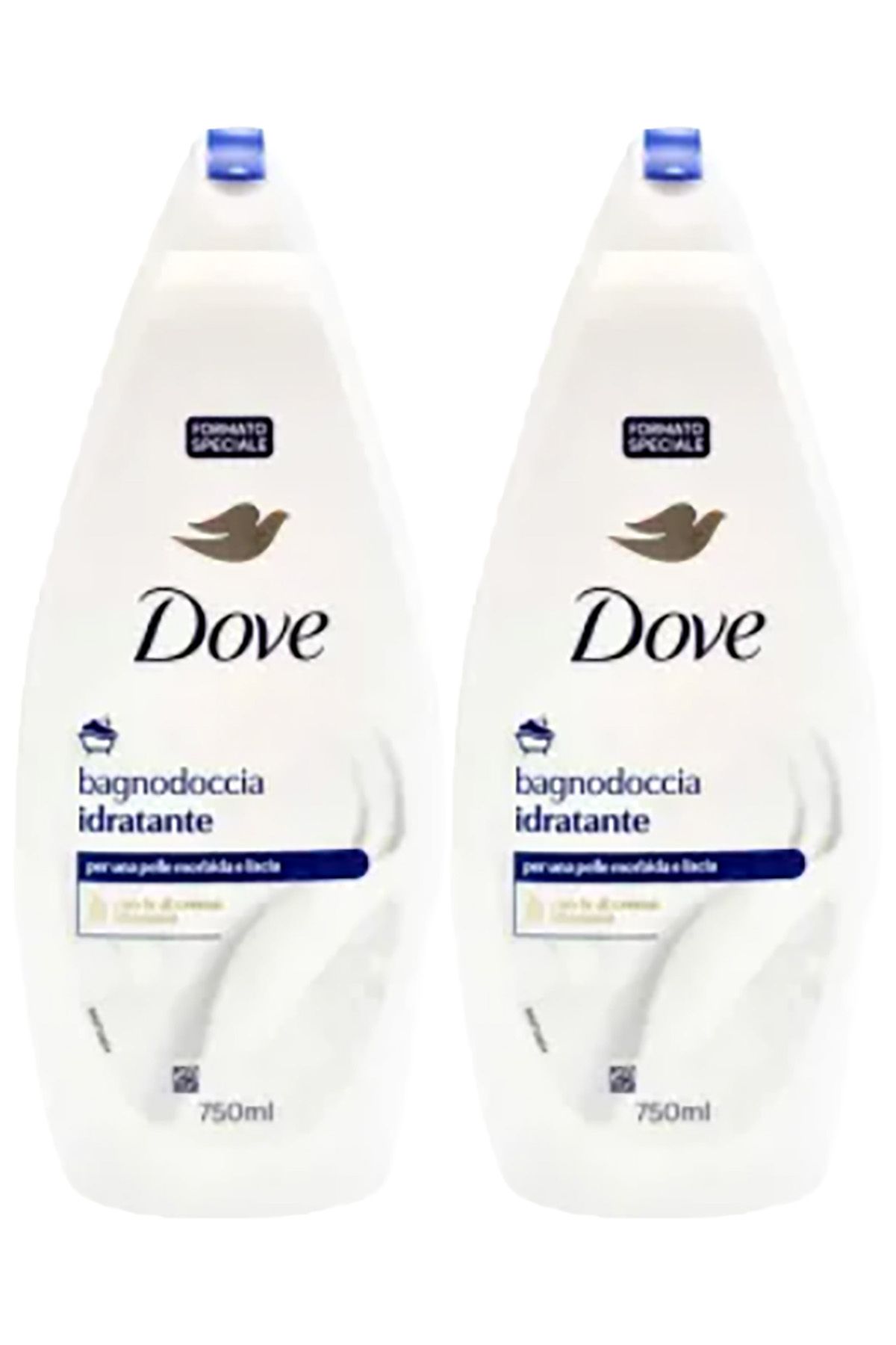Dove Gel de dus Bagnodoccia Idratante, 750ml X2buc