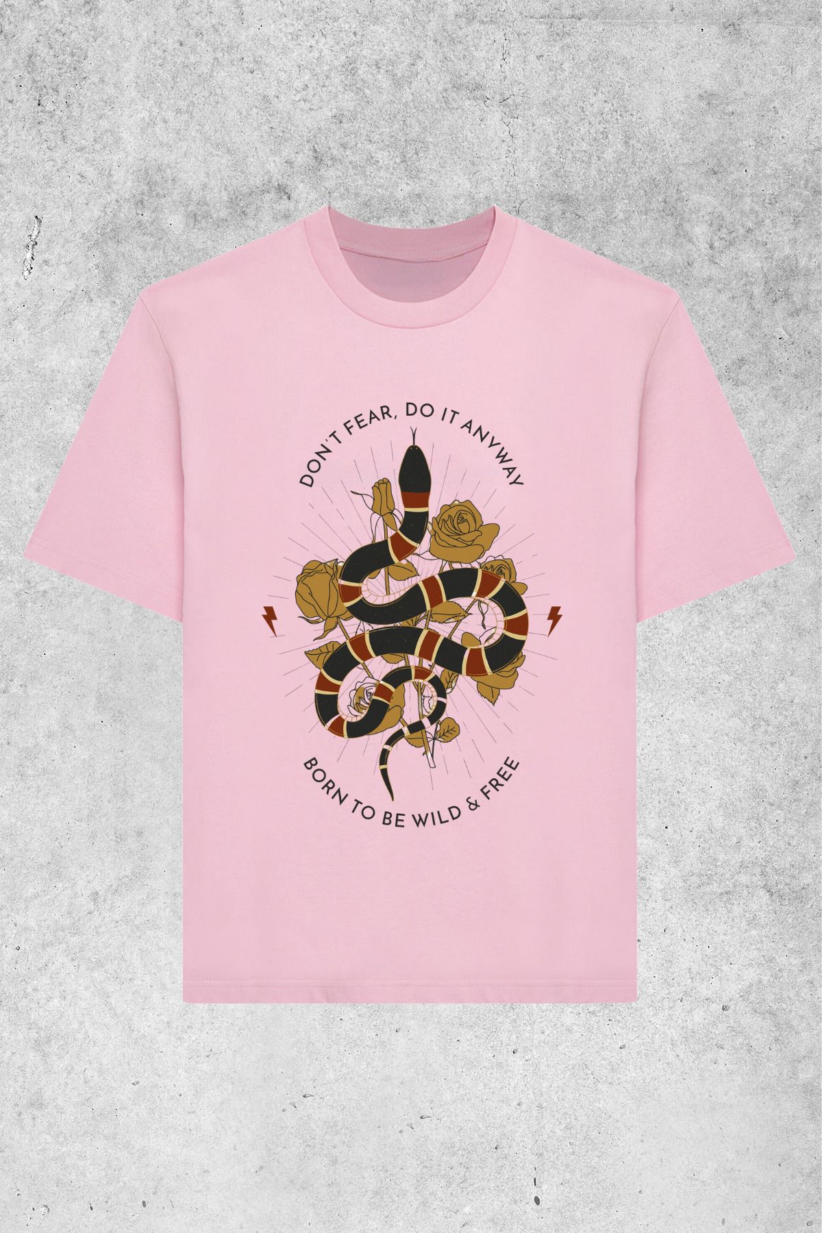 MOLICO Basic unisex kısa kollu Yılan baskılı tshirt
