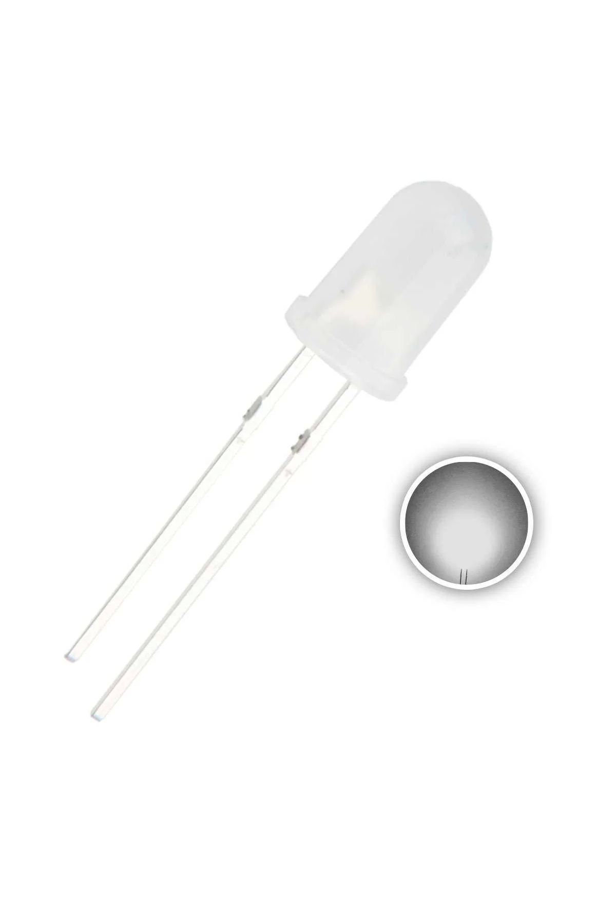 TIEE 5mm LED Diffüz Beyaz