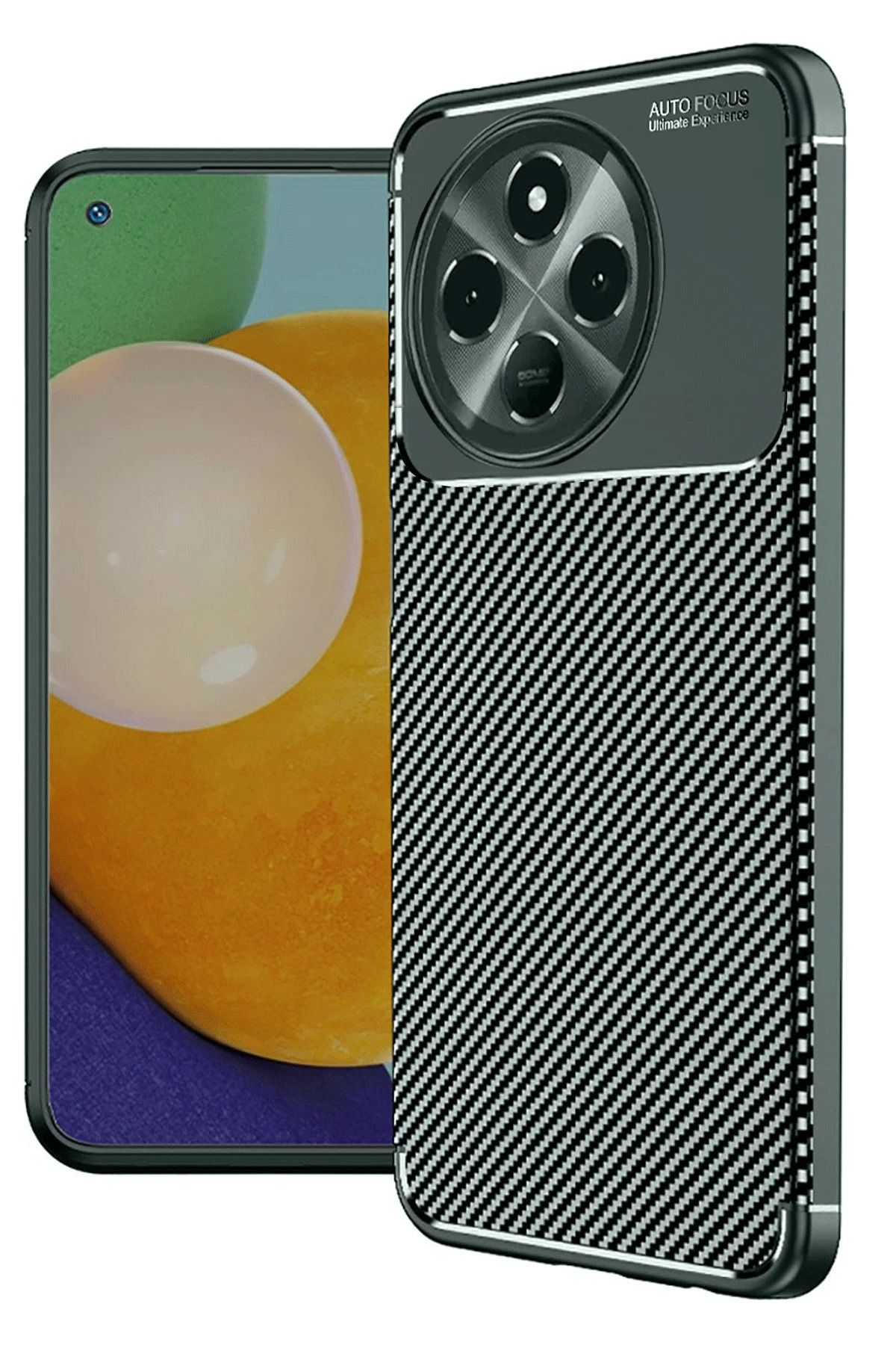 NewFace Tecno Spark 30 Pro Kılıf Auto Focus Karbon Kapak - Koyu Yeşil MRAYD