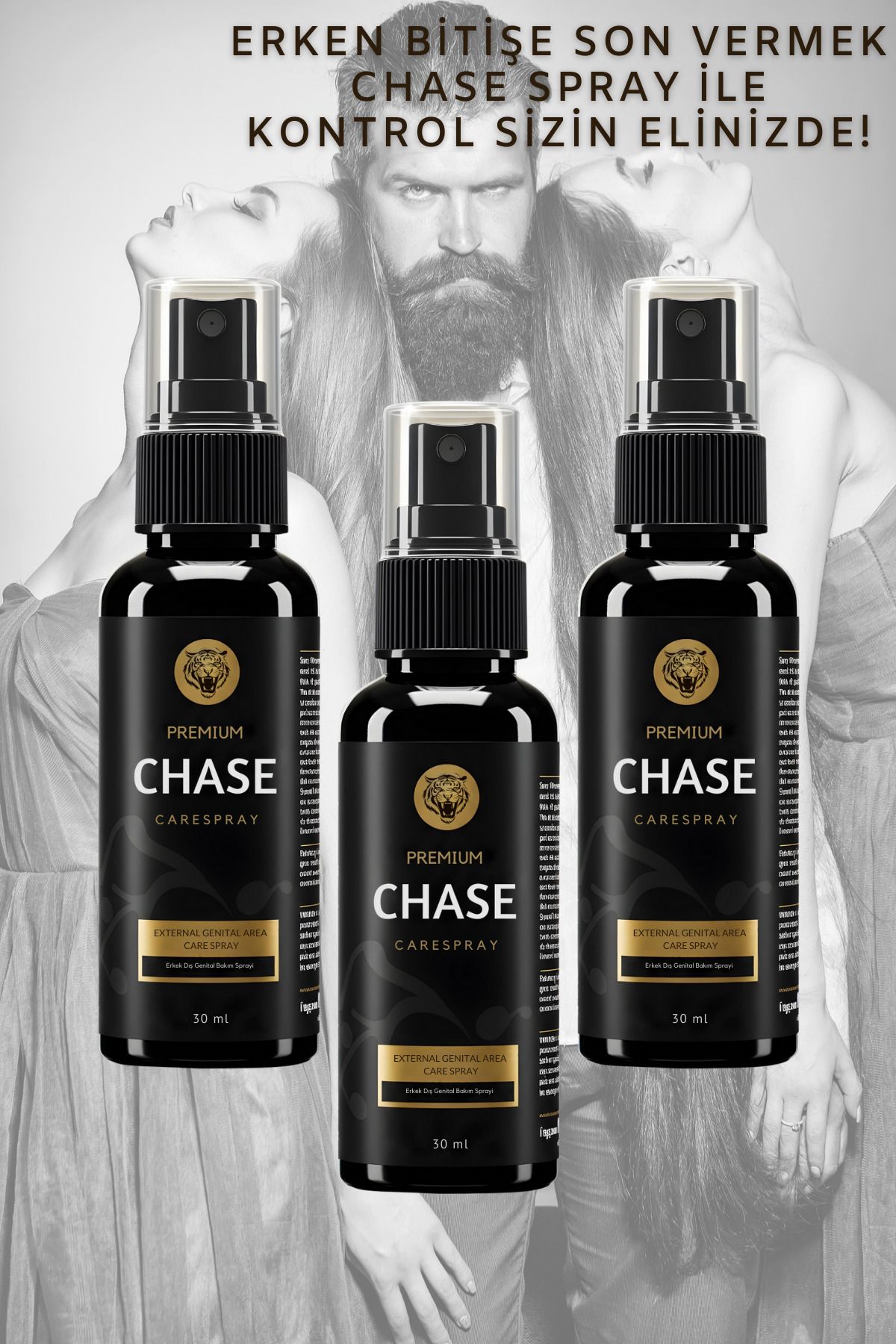 Chase Premium Doğal Kokusuz Uzun Deneyim Sprey 3 Adet