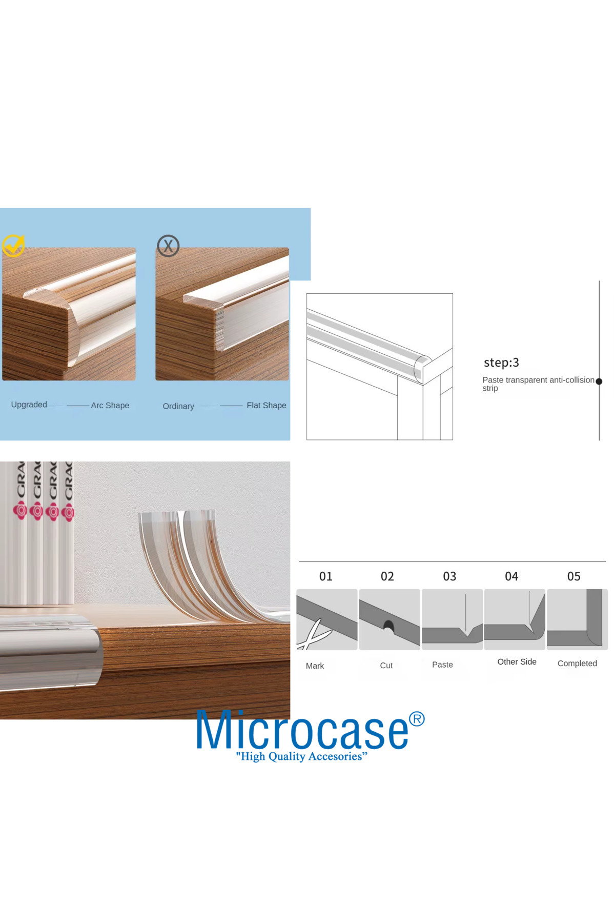 Microcase Sarmal Silikon Bebek ve Çocuk Köşe Kenar Koruyucu Kesilebilir 100 cm - AL5237 fotoğrafı 6 (önizleme)