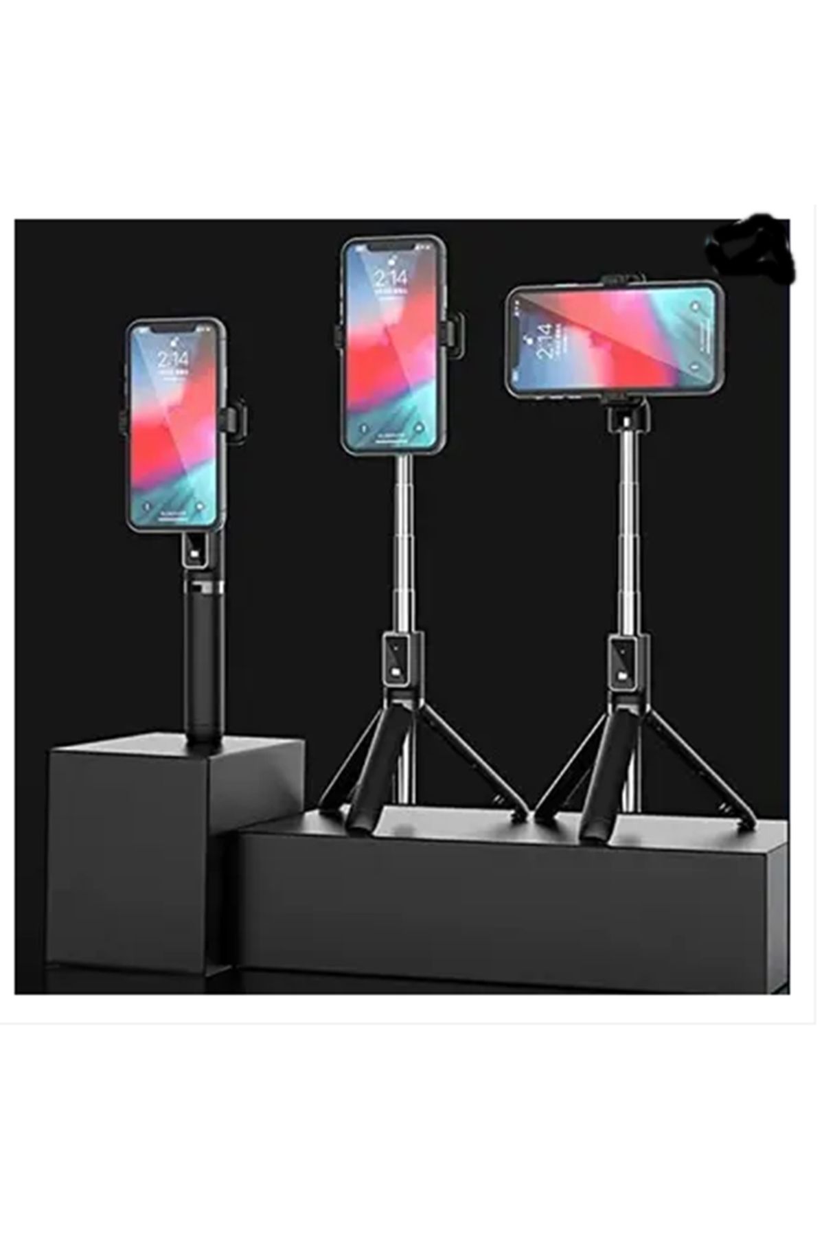 gaman Uzaktan Kumandalı Bluetooth Özellikli Selfie Çubuğu, Uzatabilir Masa Üstü Kullanılabilir Tripot P50