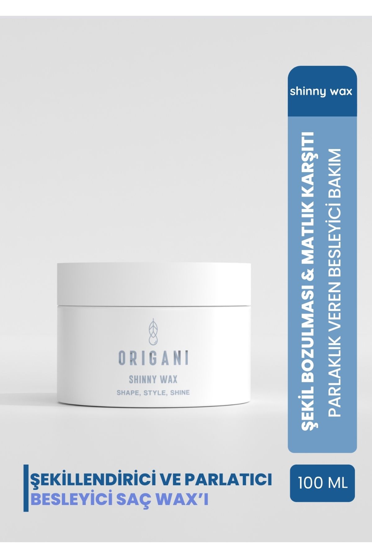 Origani Parlak Görünüm Ve Esnek Tutuş Için Saç Şekillendirici Wax – Shinny Wax